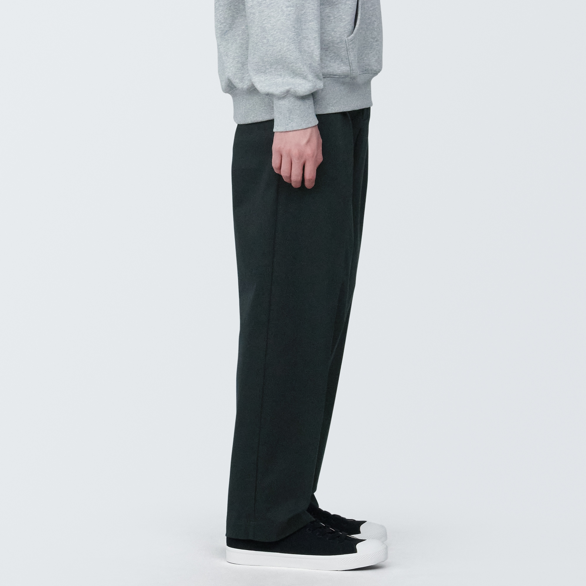 紳士　ストレッチチノタックワイドパンツ