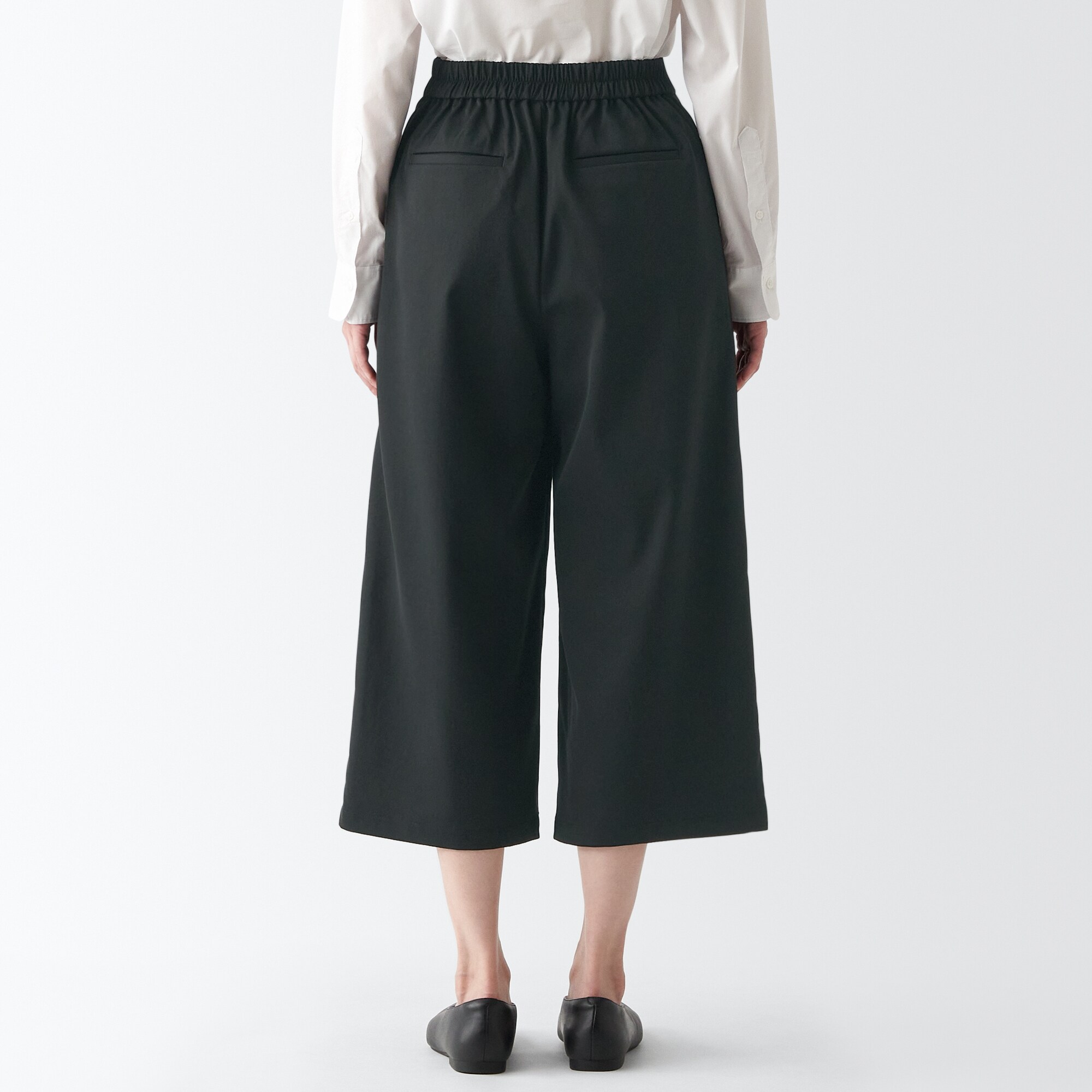 再生ポリエステルクロップドパンツ