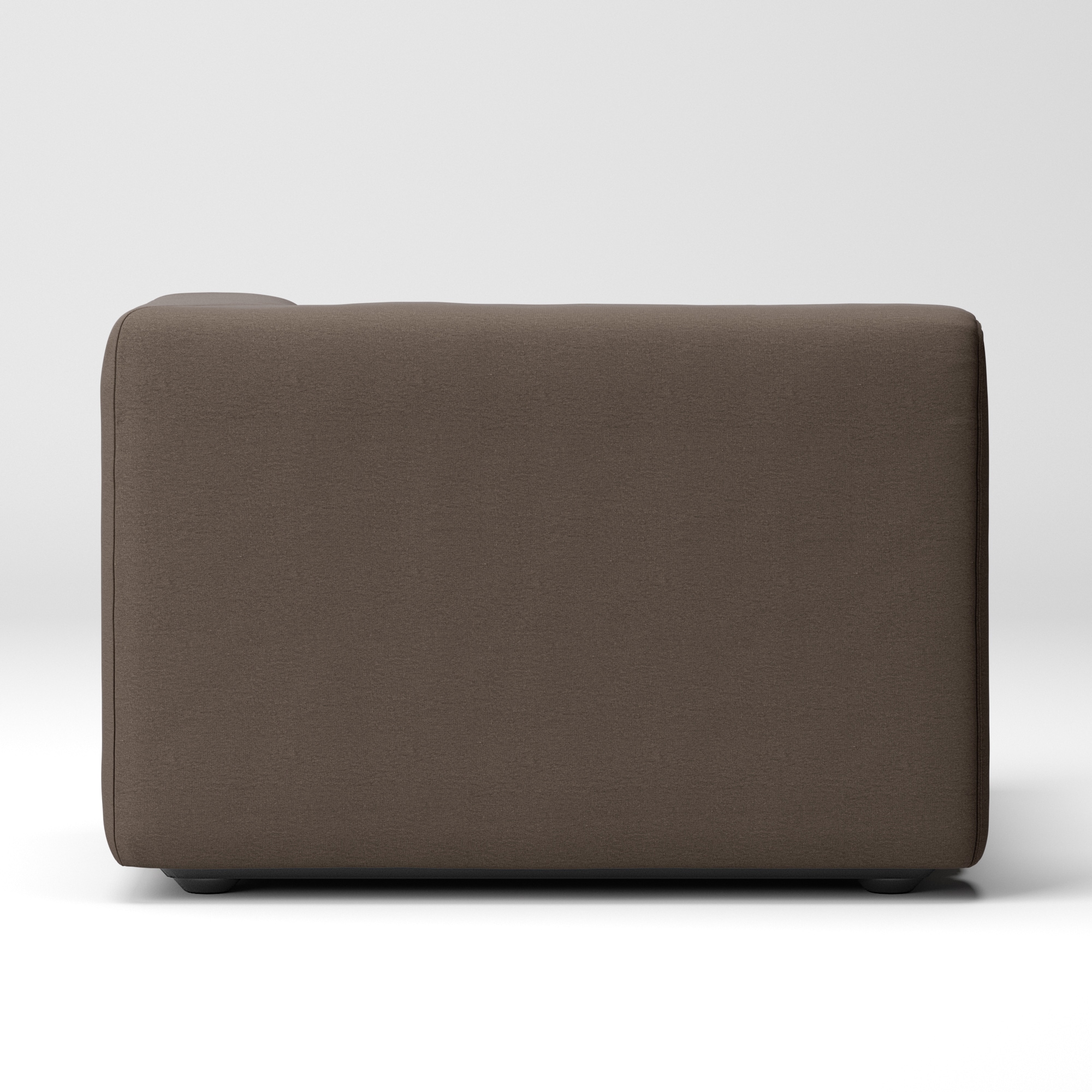 【カバー】洗いざらしの綿帆布ユニットソファ・ハーフアーム・大（左）用カバー／生成