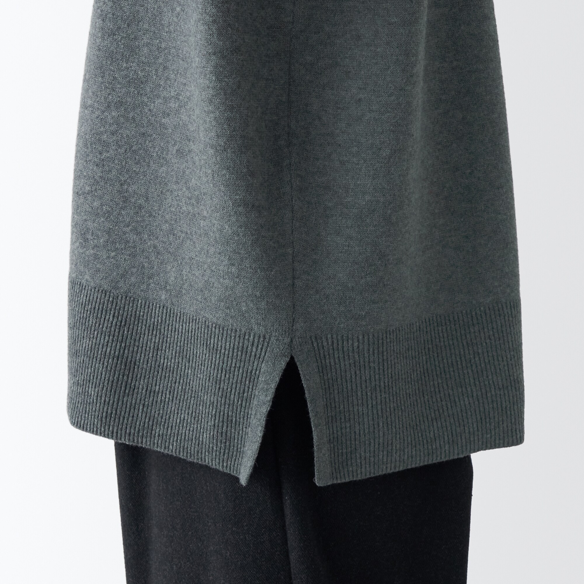 洗えるミラノリブ編みＶネックワイドカーディガン