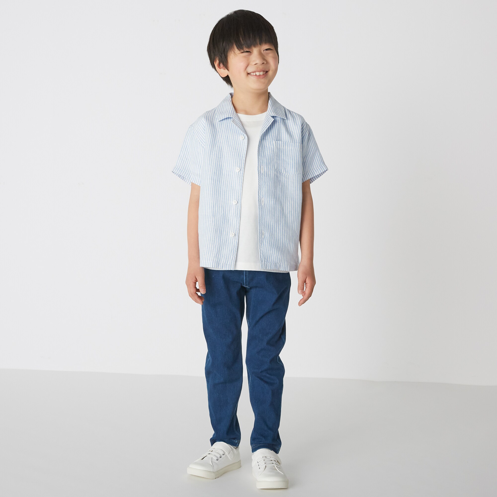 ジャージーデニムテーパードパンツ（キッズ）