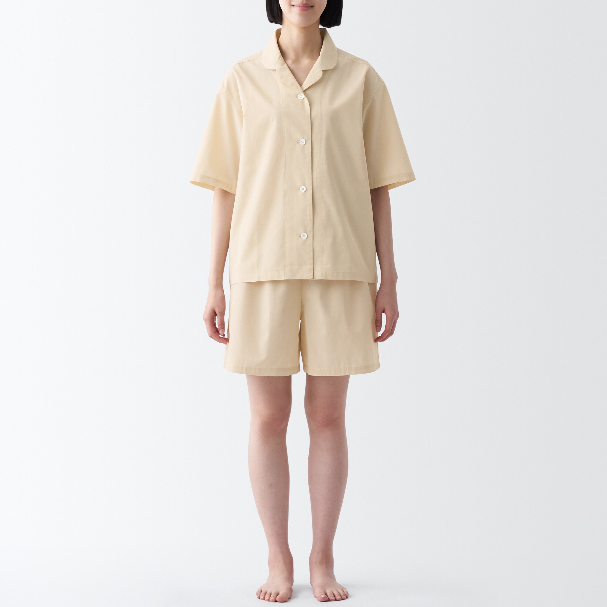 綿ブロード　半袖パジャマ