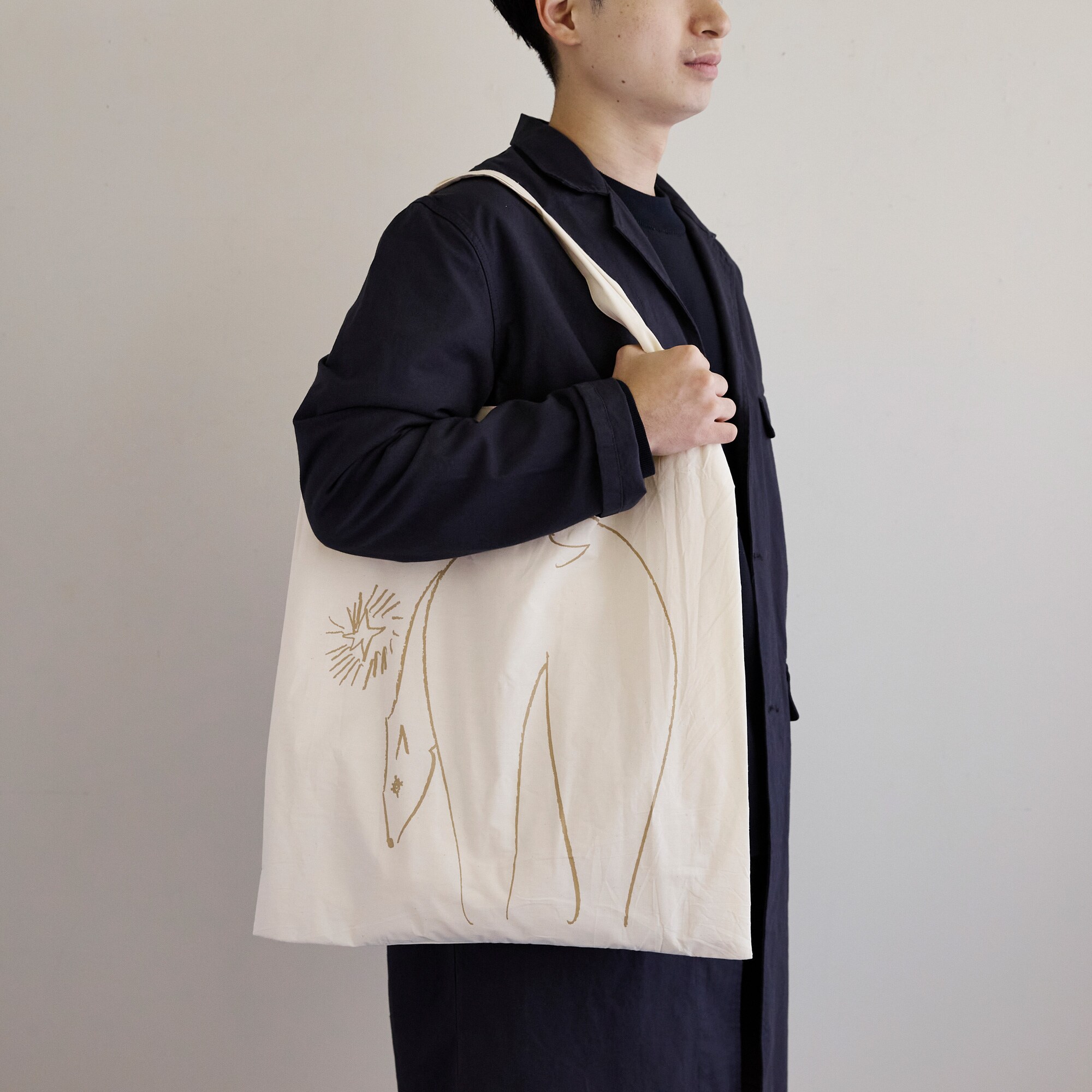 ［ＩＤＥＥ］オリジナル　山口一郎マルシェバッグ　どうぶつ