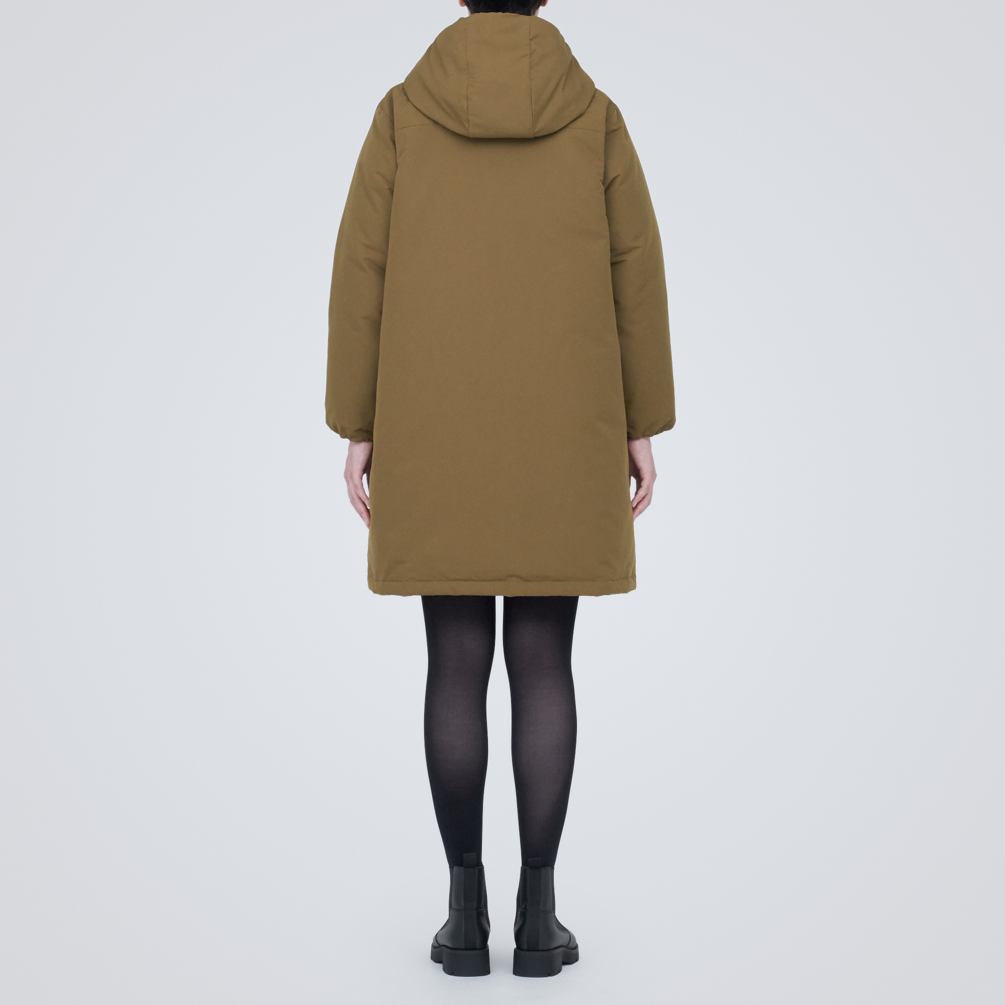 撥水フード付きダウンコート