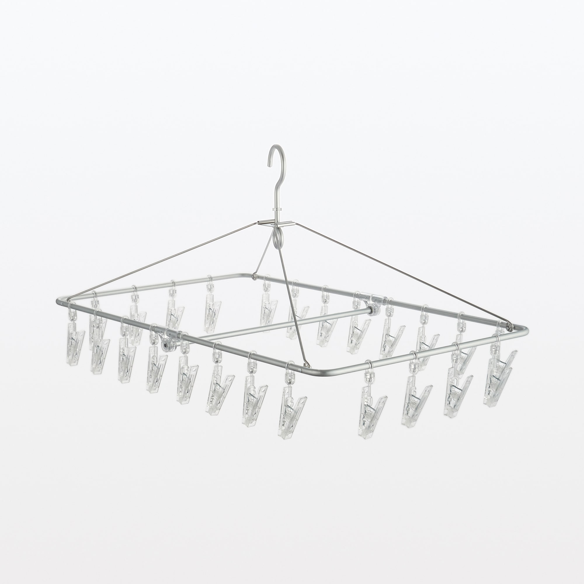 アルミ角型ハンガー　２４ピンチ／約幅６１×奥行３６ｃｍ