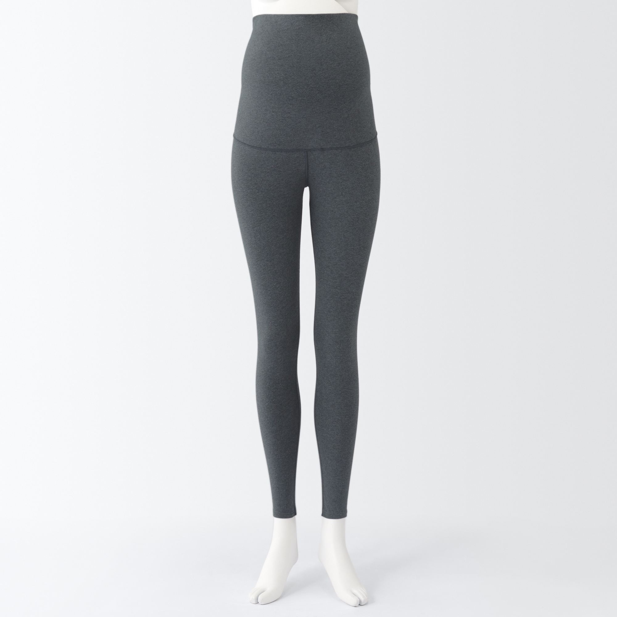 ストレッチ天竺編み　腹巻つきレギンス（十分丈）