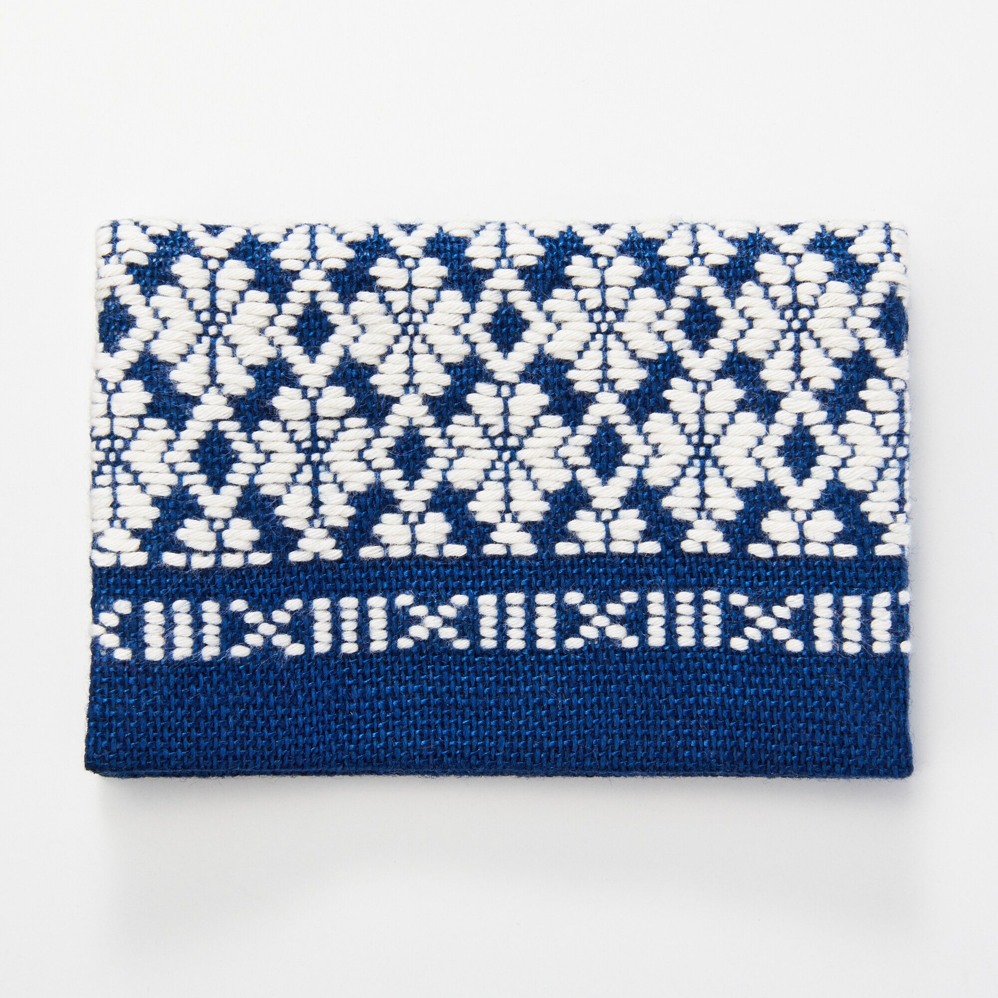 こぎん刺し　名刺入れ　青