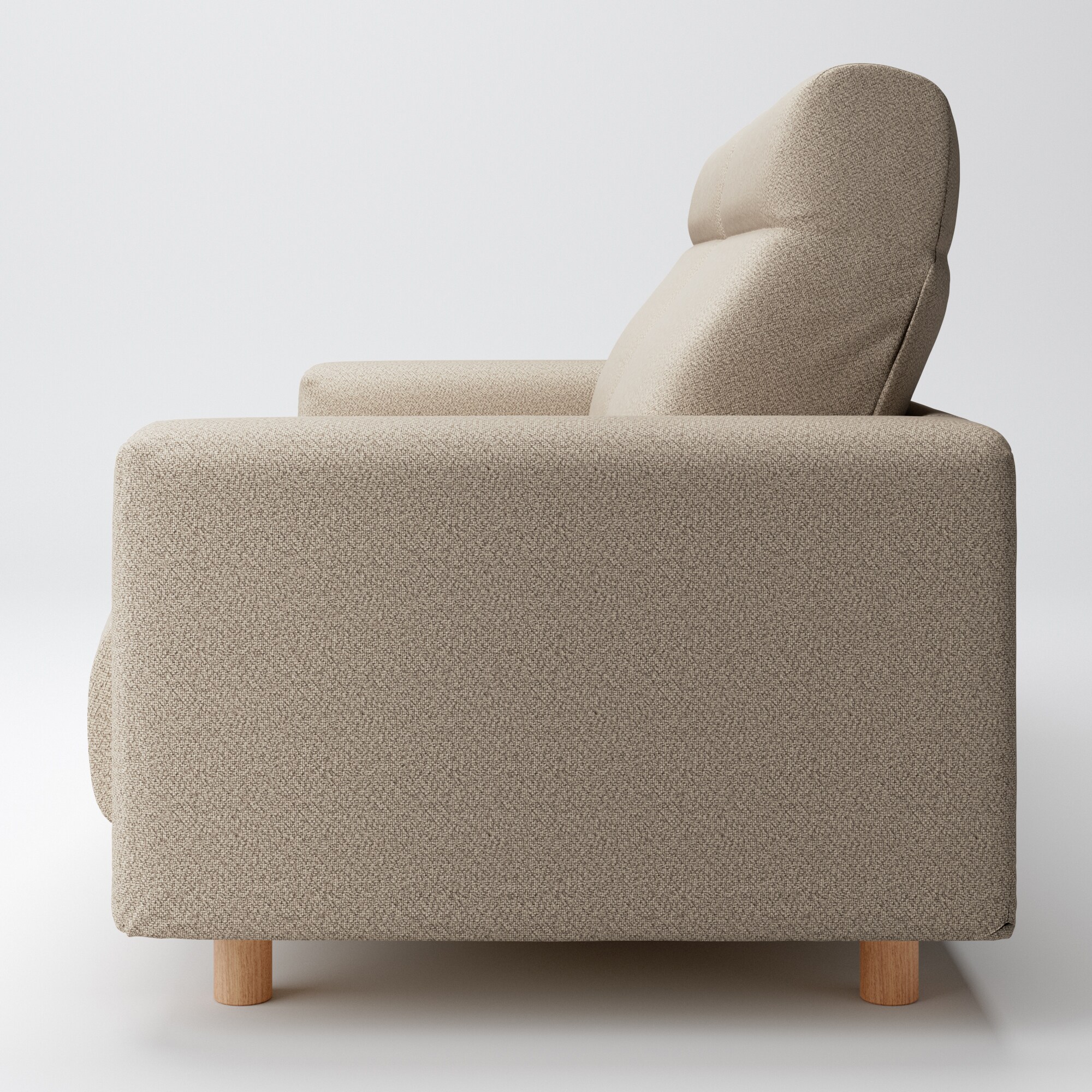 【カバー】綿太番手ソファ本体２．５シーターフェザーポケットコイルハイバックカバー