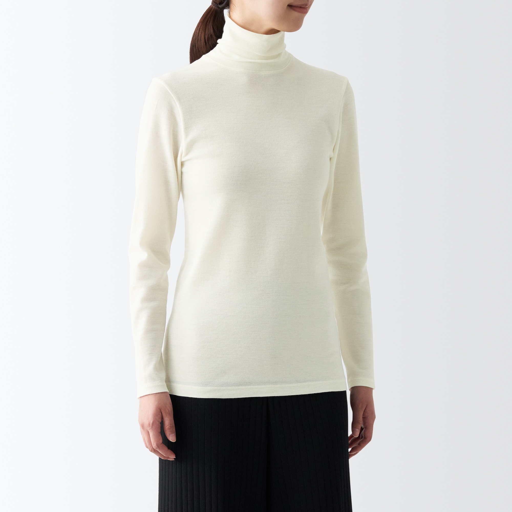 ウールタートルネック長袖Ｔシャツ