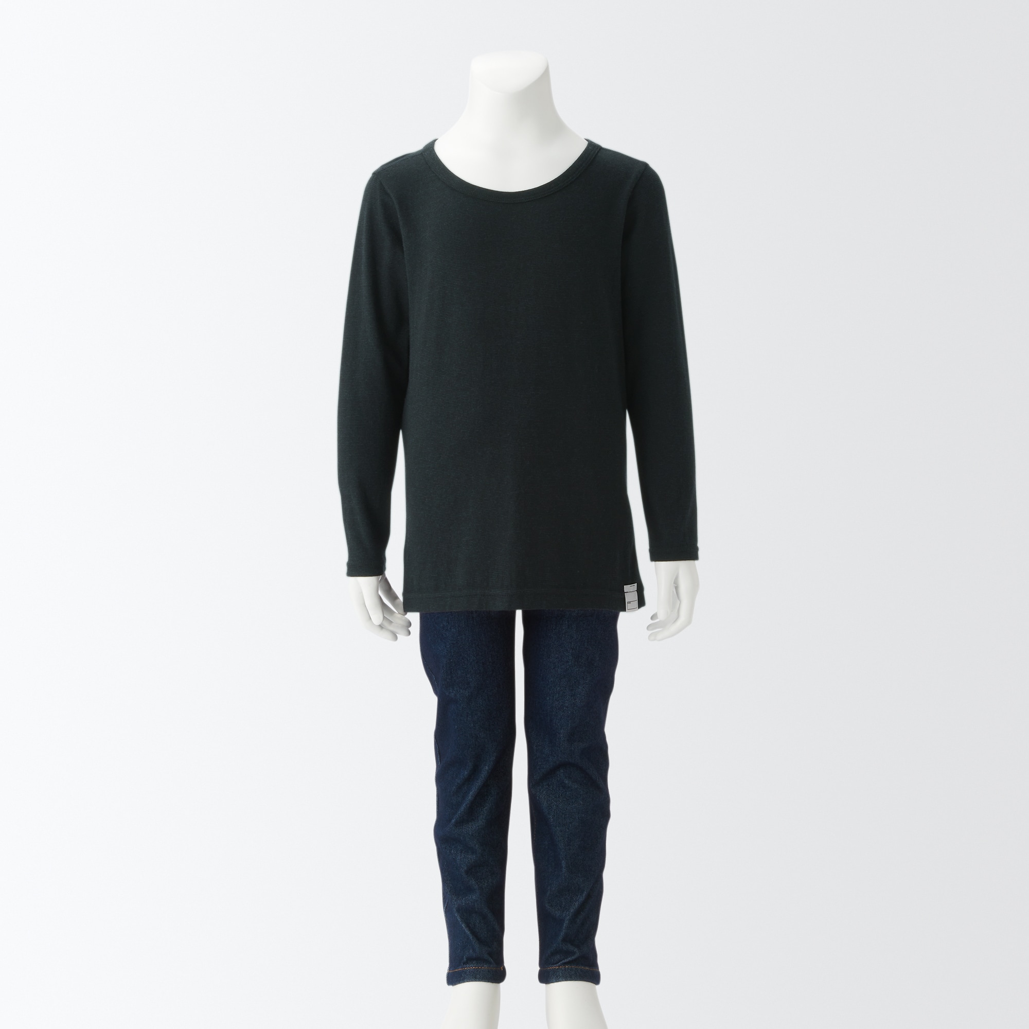 あったか綿　クルーネック長袖Ｔシャツ（キッズ）