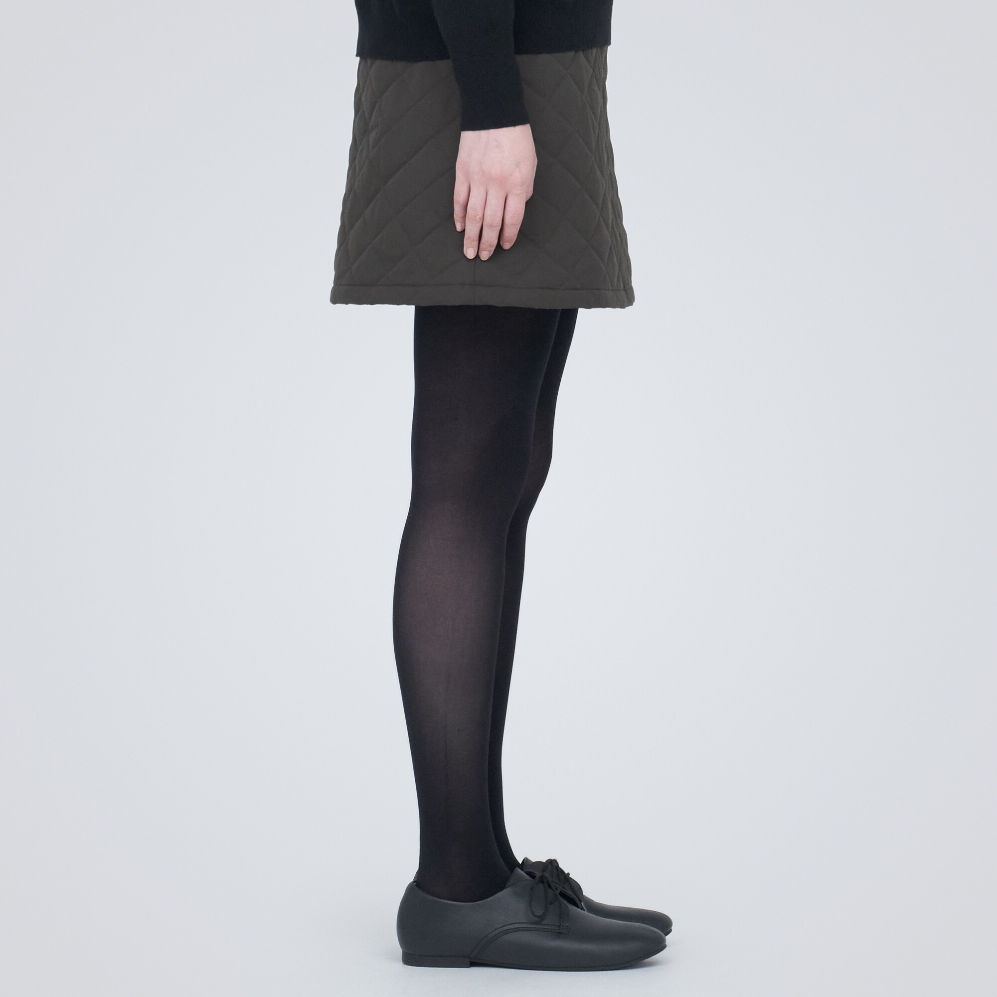 洗える　キルティングミニスカート