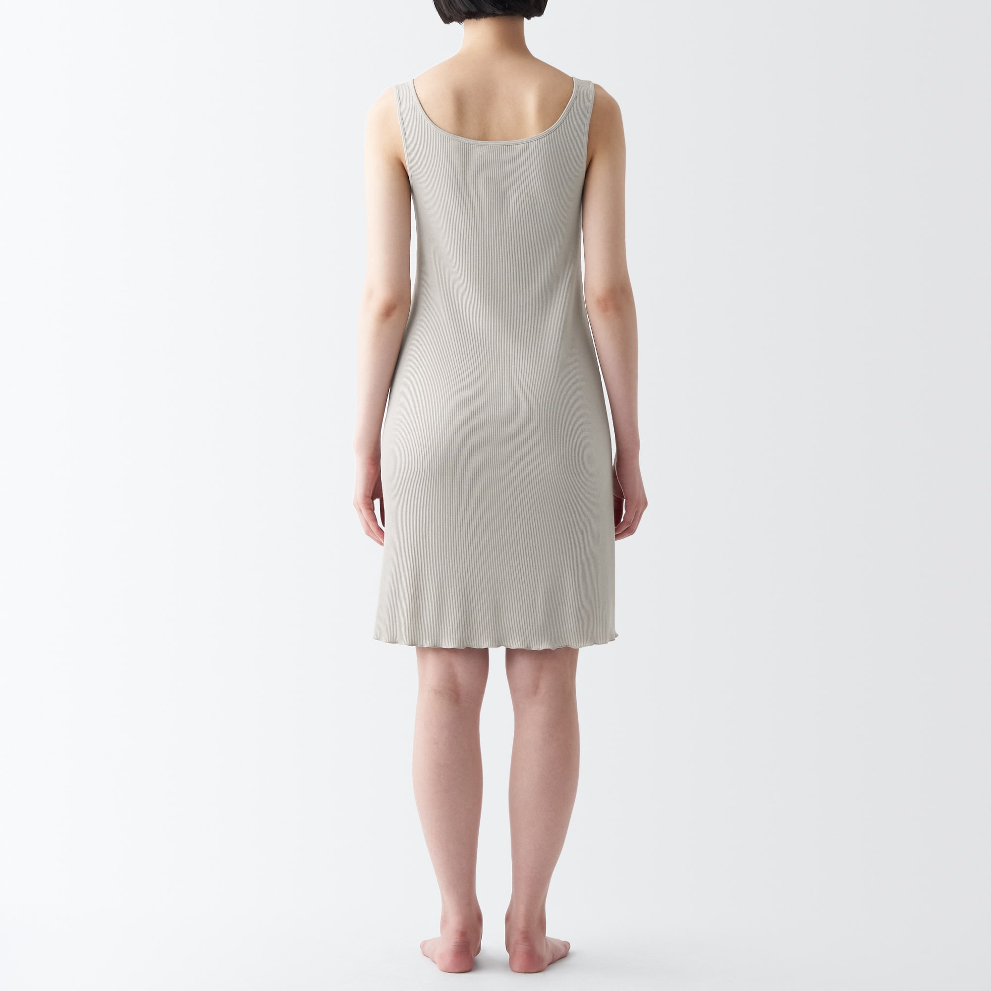 なめらかリブブラタンクトップワンピース