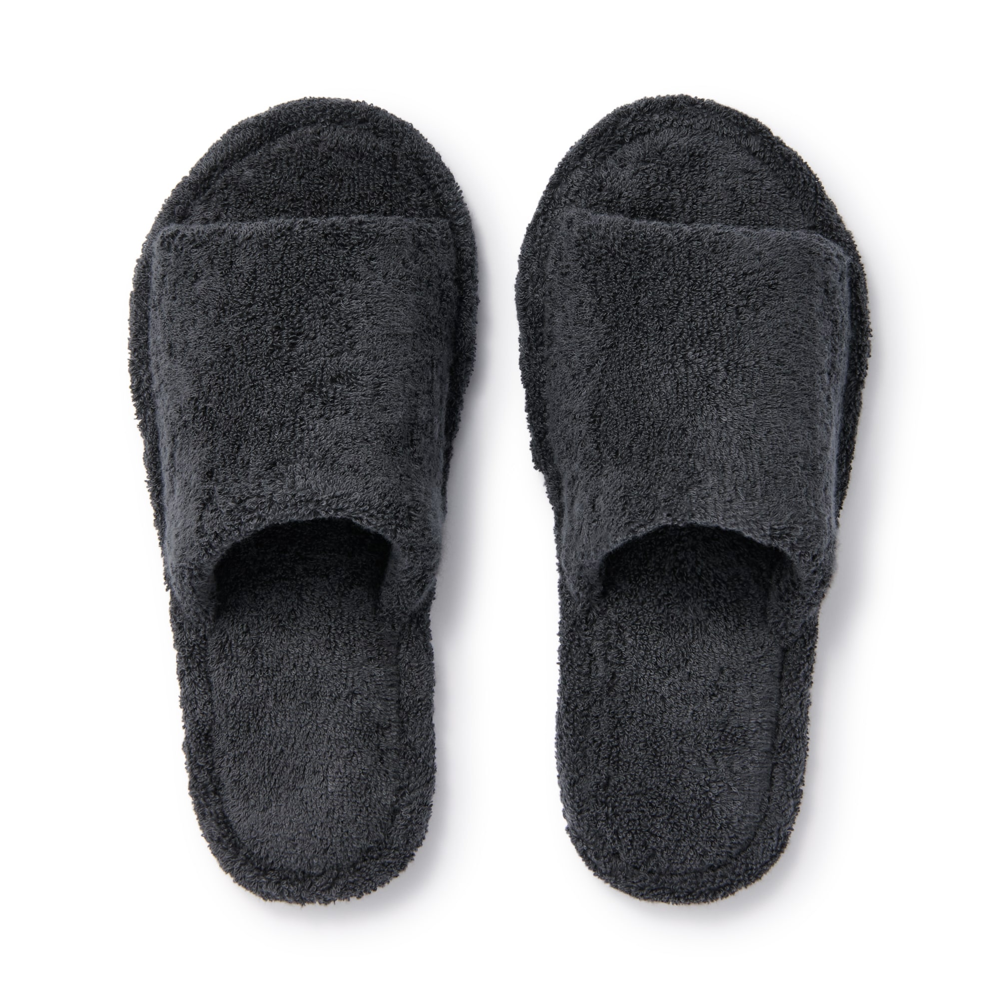 洗える綿パイルスリッパ・前あき　Ｍ～ＸＬ