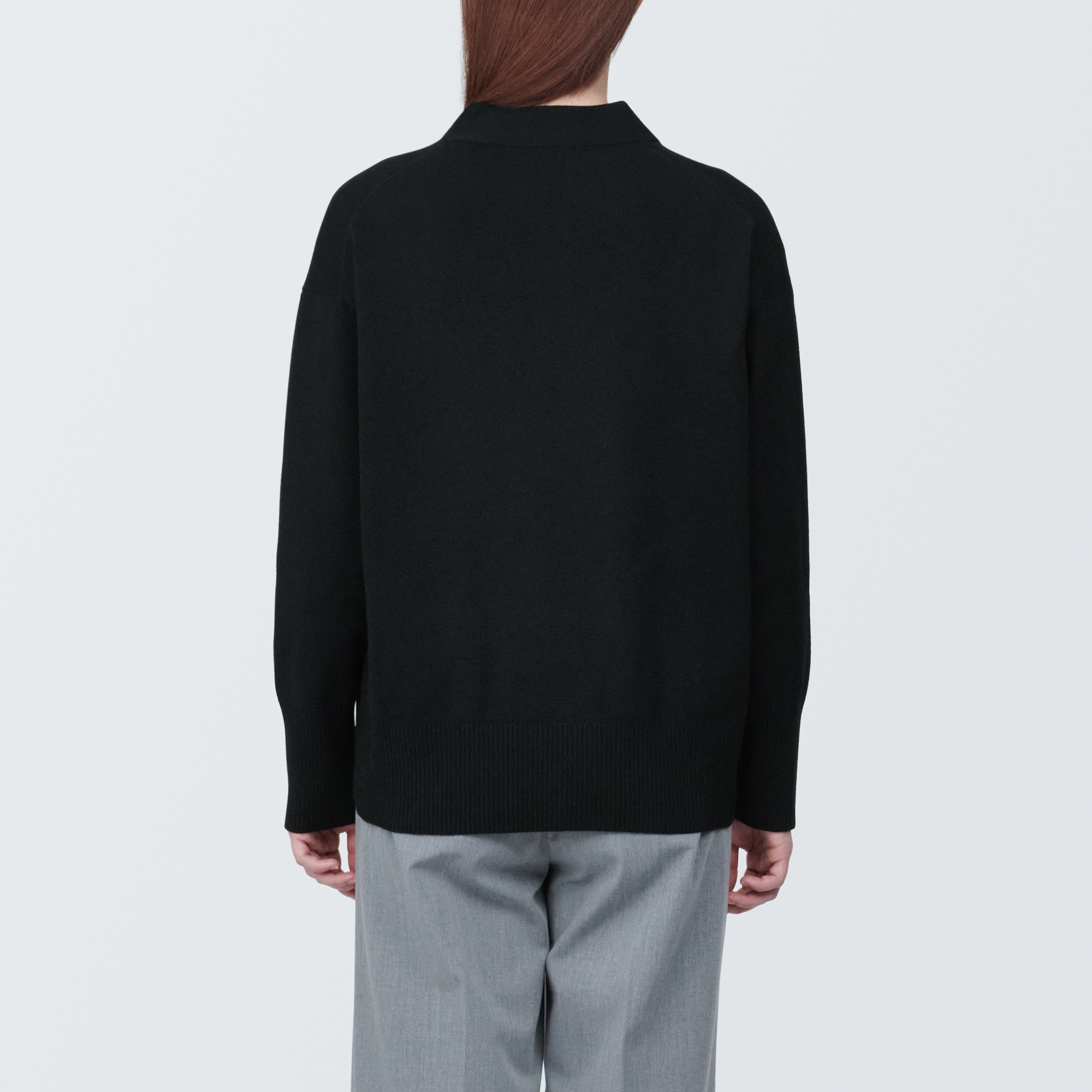 婦人　洗えるミラノリブ編みＶネックカーディガン