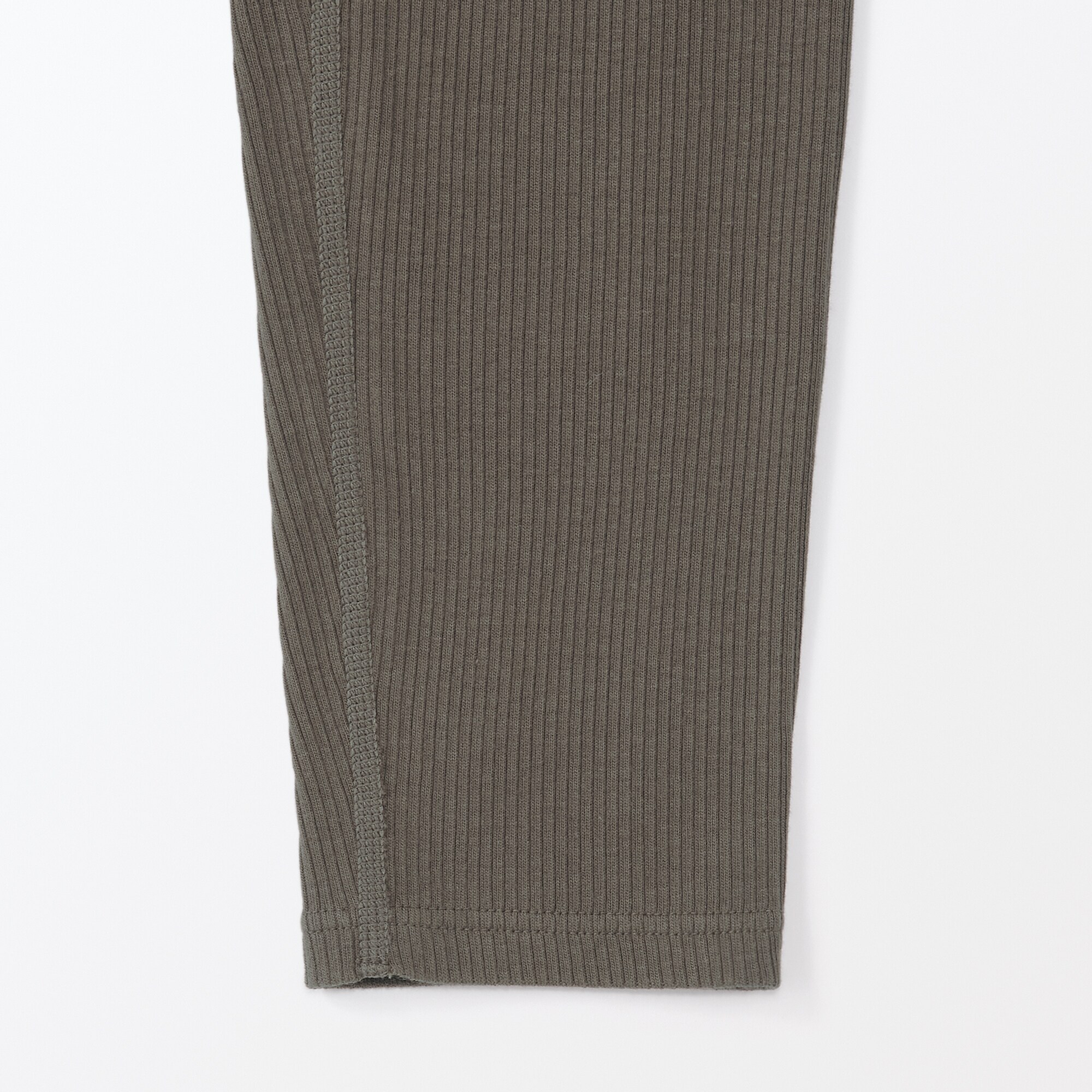 ストレッチリブ編み　腹巻つきレギンス（十分丈）