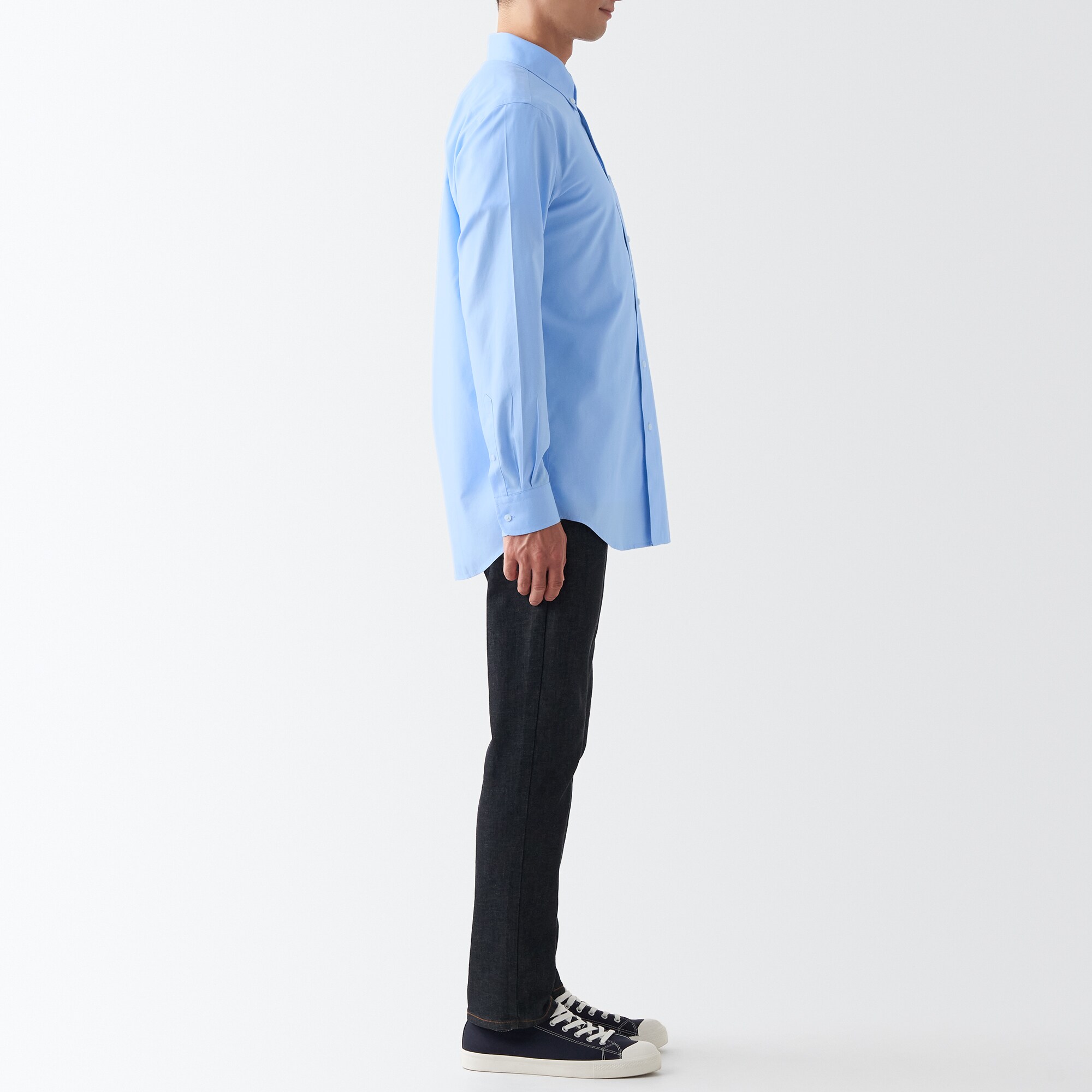 ノンアイロンビジネスボタンダウン長袖シャツ