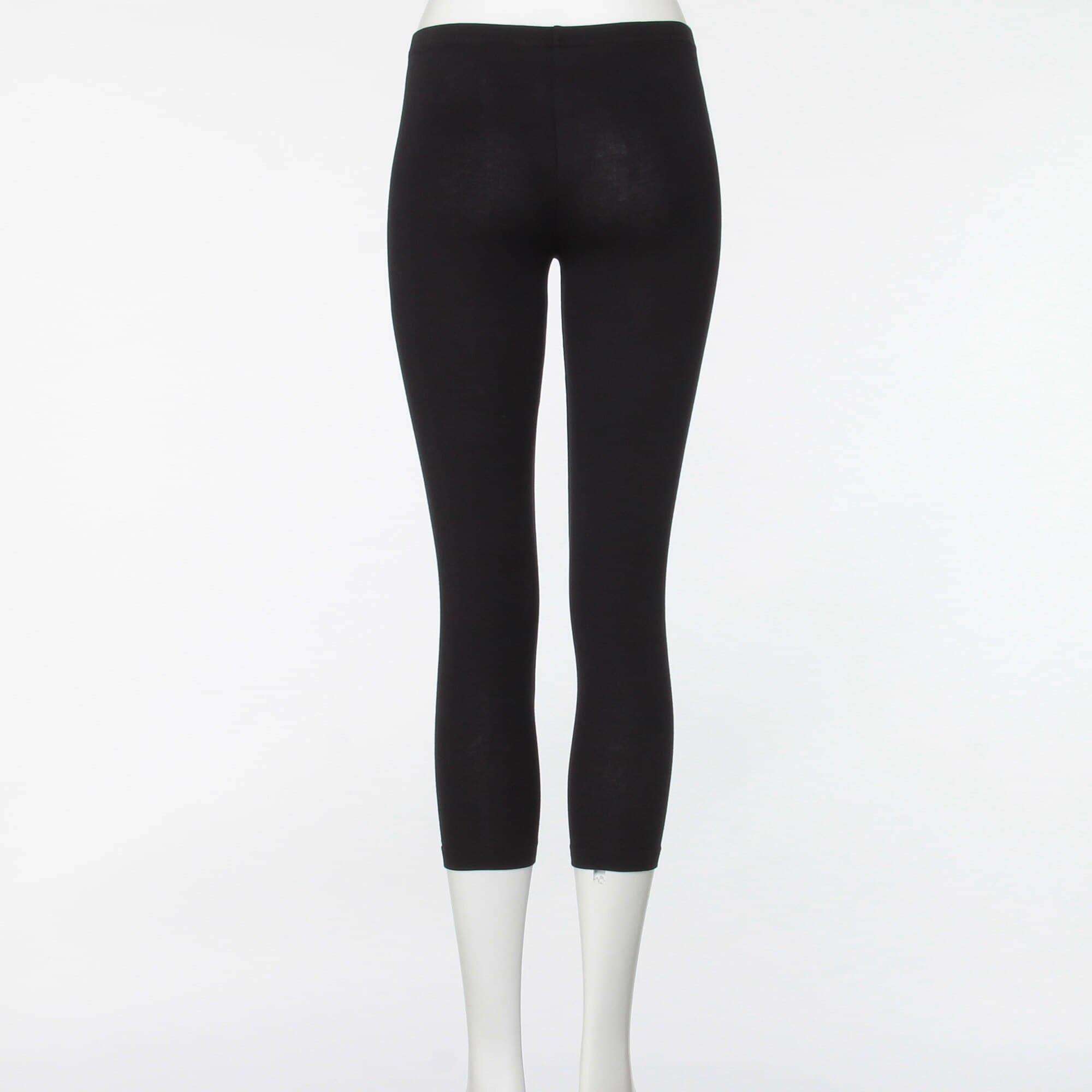 ストレッチ天竺編み　七分丈レギンス