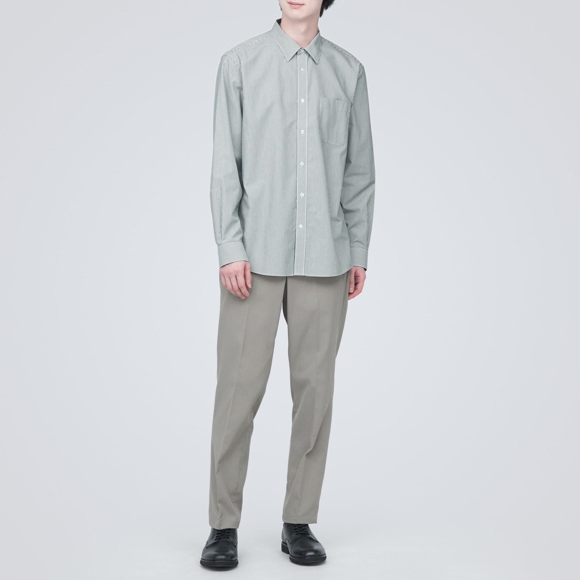 シワになりにくい長袖シャツ