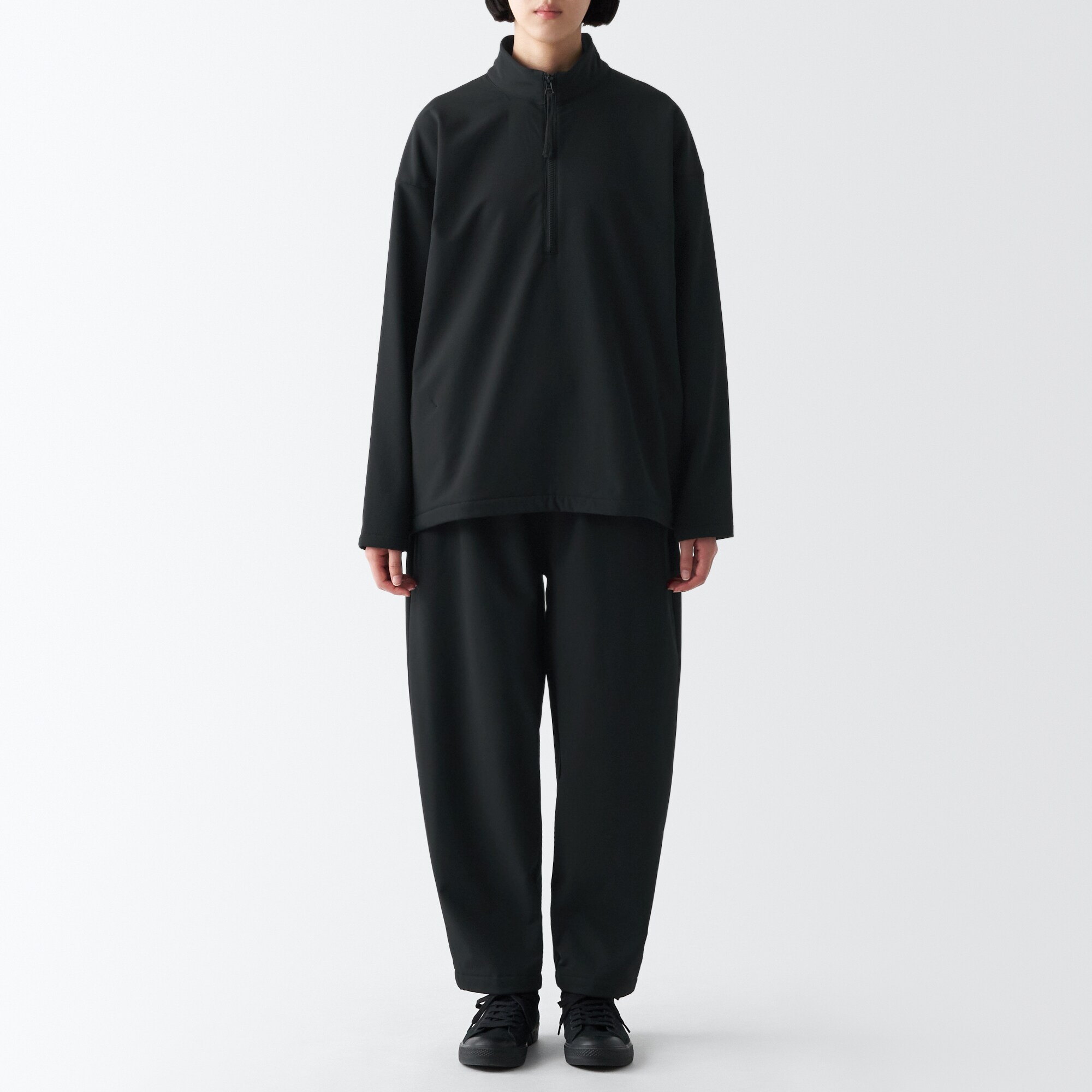 裏起毛プルオーバー