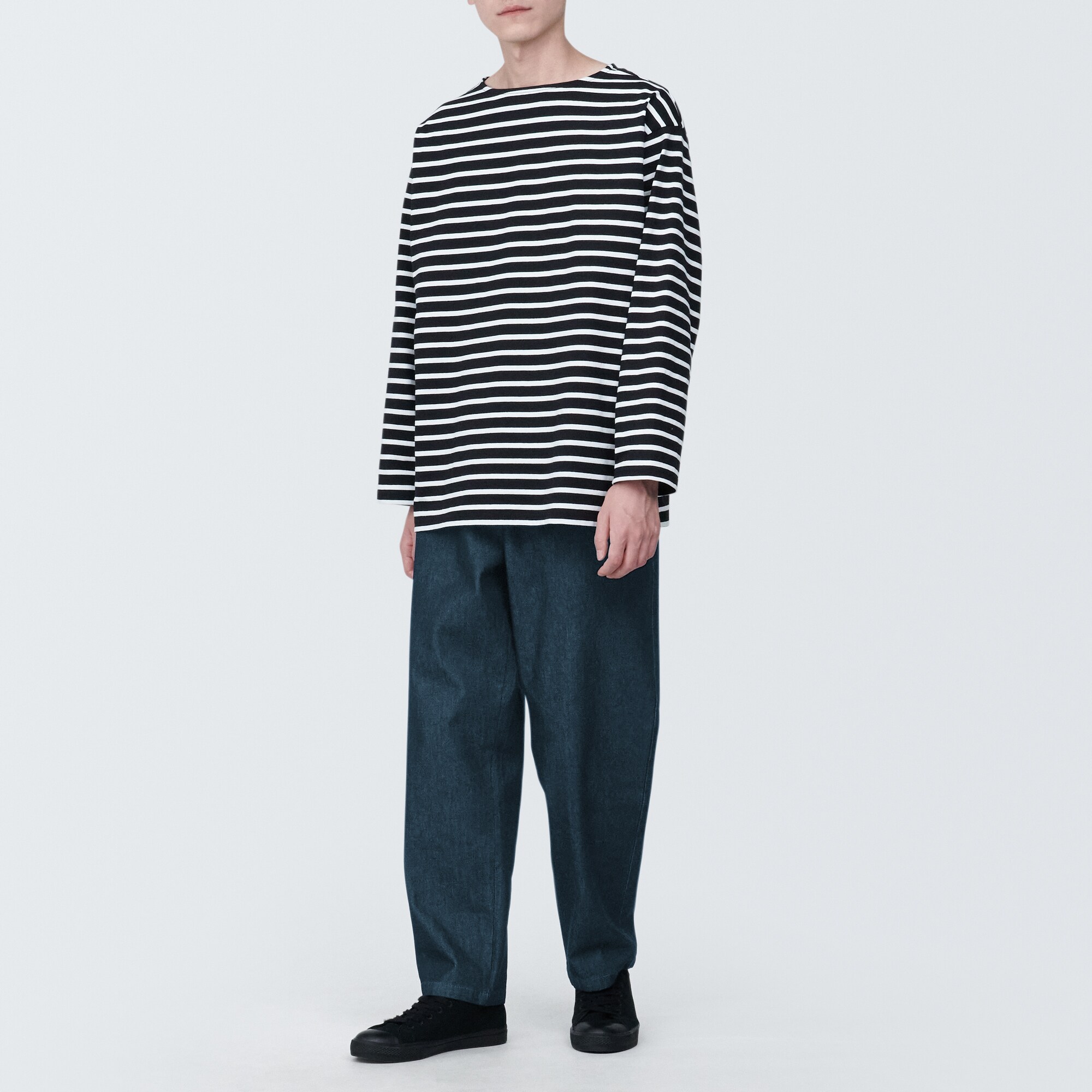 紳士　デニムイージーパンツ　生成