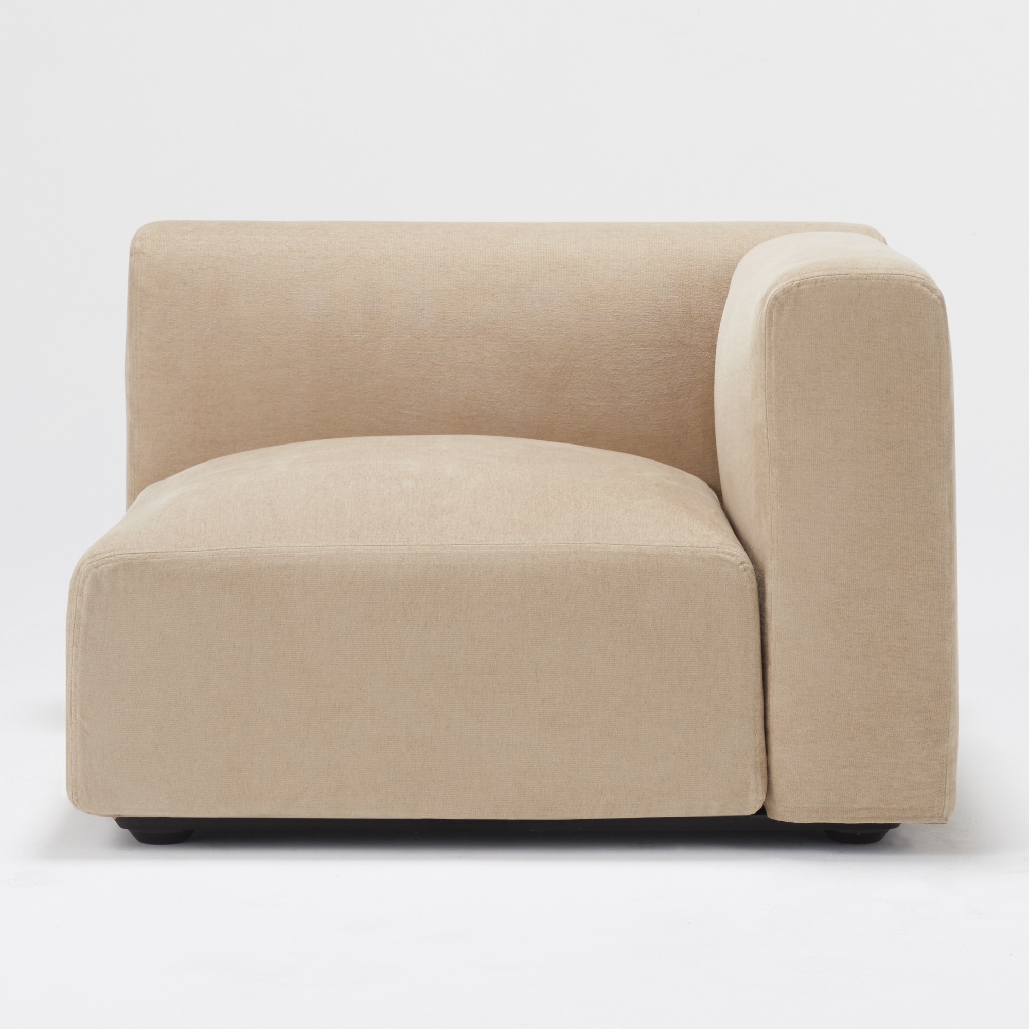 【カバー】綿シェニールユニットソファアーム付・大・幅９８ｃｍ用カバー／ライトグレー