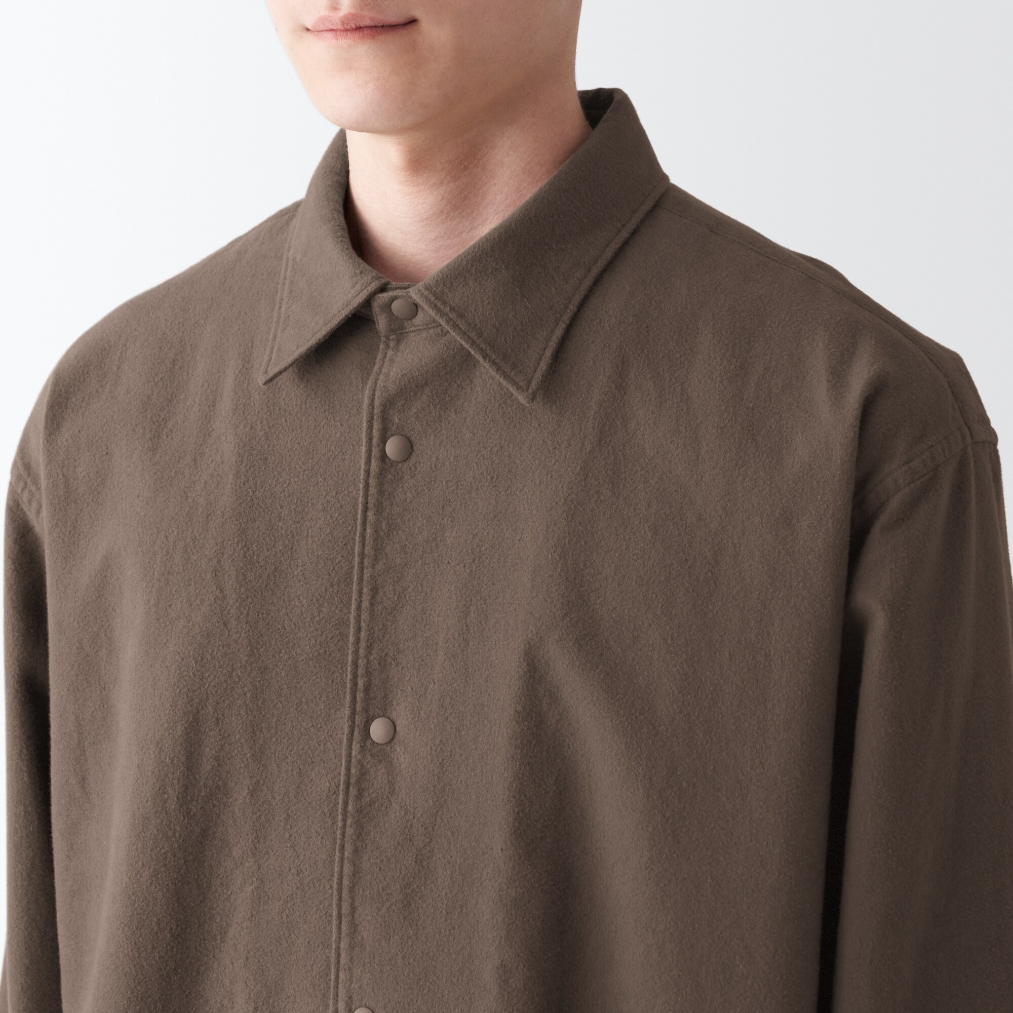 両面起毛フランネルシャツジャケット