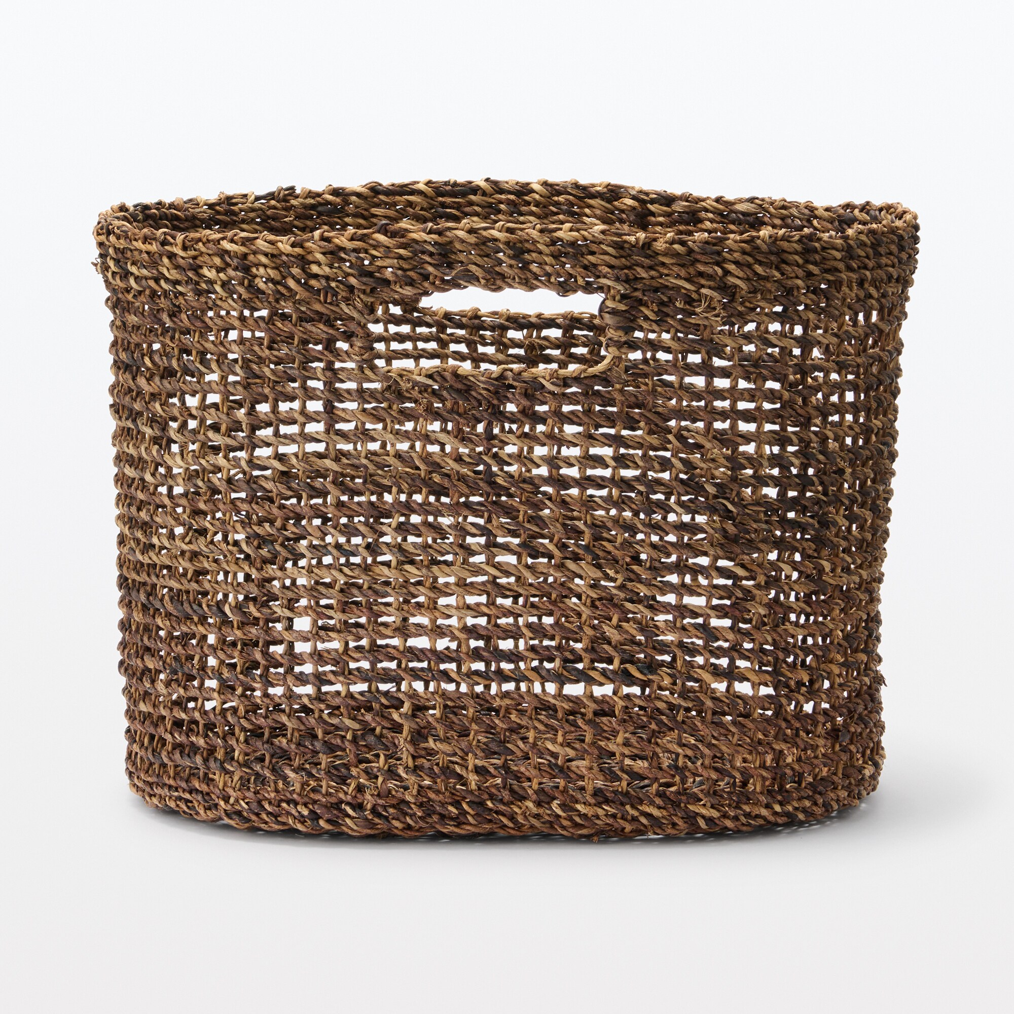 バクバク　持ち手付　オーバルバスケット　大