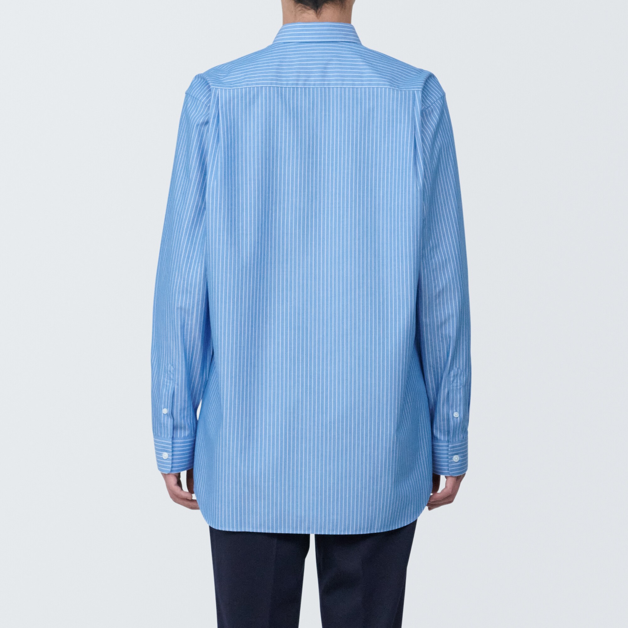 紳士　ノンアイロンリラックスフィット長袖シャツ