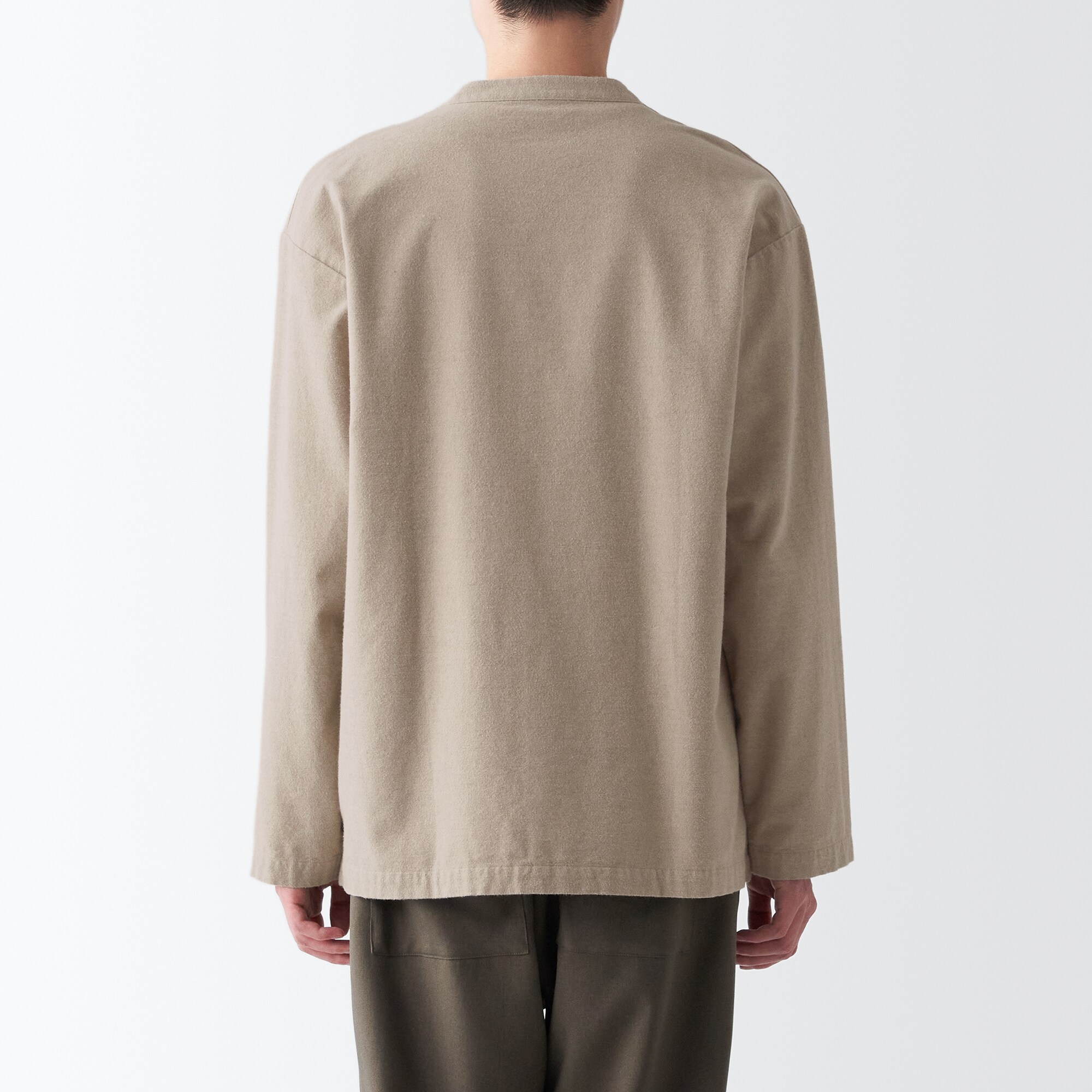 両面起毛フランネルカーディガン