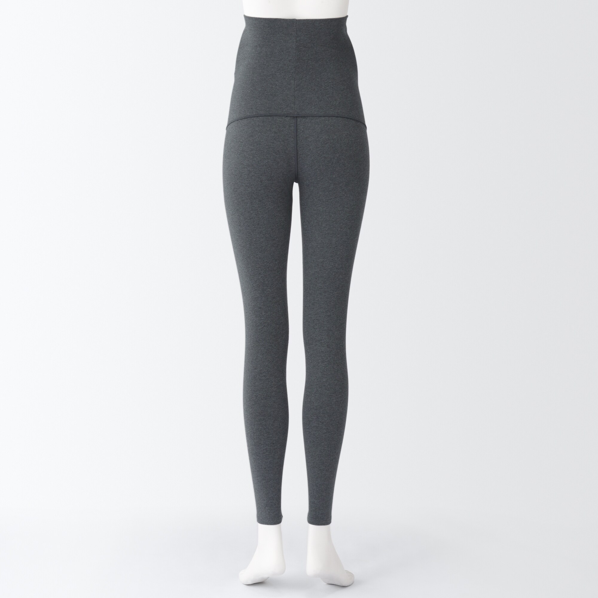 ストレッチ天竺編み　腹巻つきレギンス（十分丈）