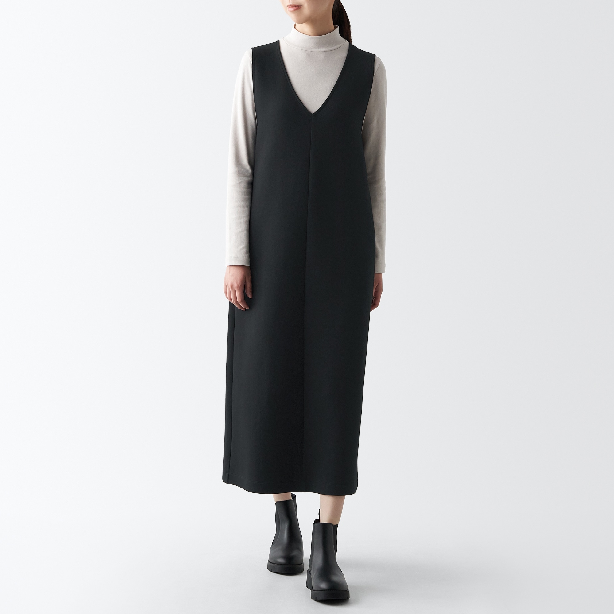 二重編みスウェットジャンパースカート