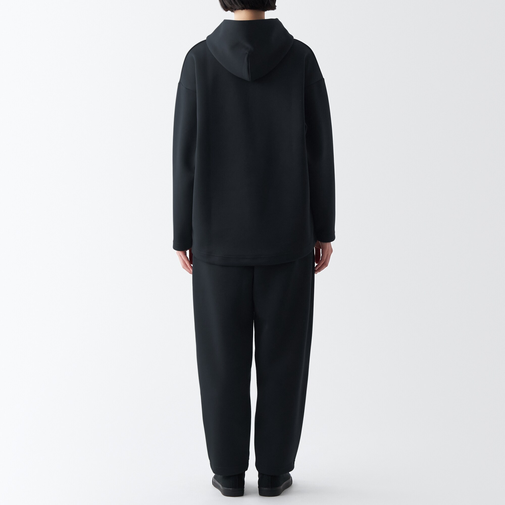 二重編みスウェットプルパーカー