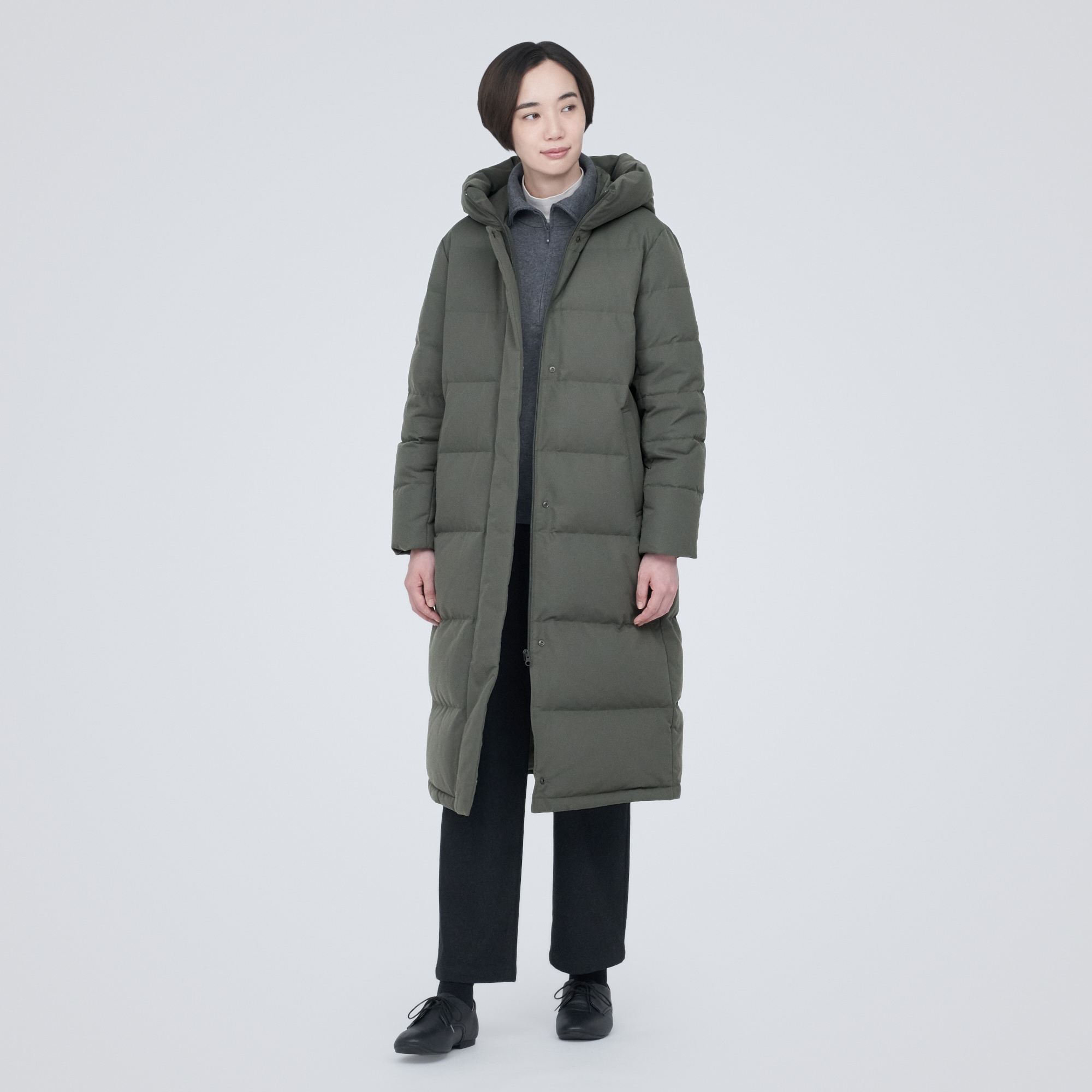 撥水ロングダウンコート