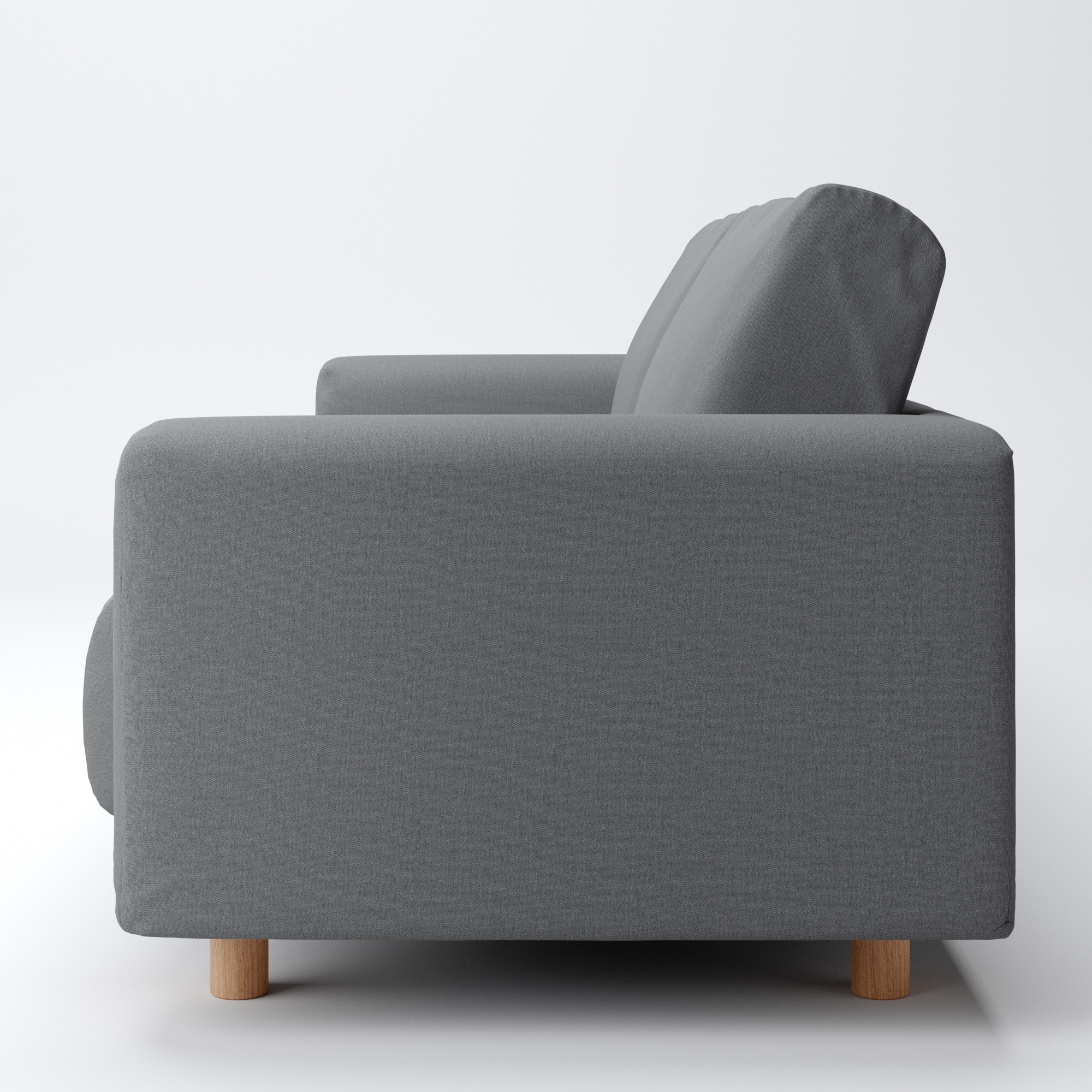 【カバー】洗いざらしの綿帆布ソファ本体・３シーター・ウレタン・ポケットコイル用カバー