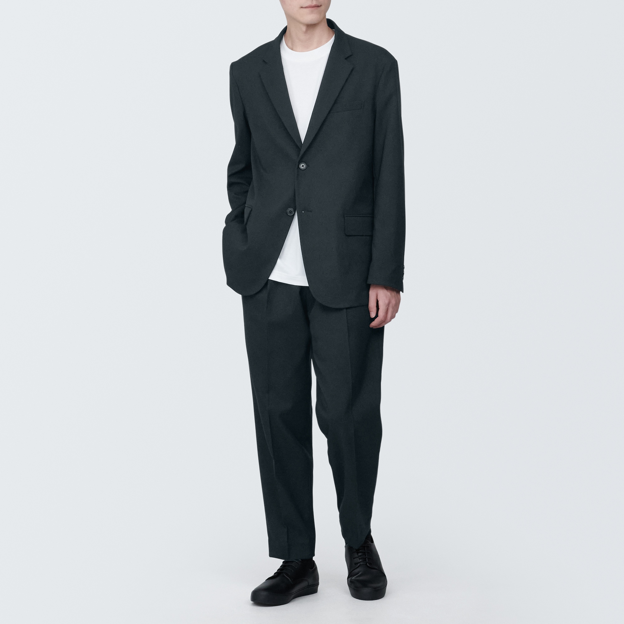 紳士　シワになりにくいストレッチワンタックパンツ