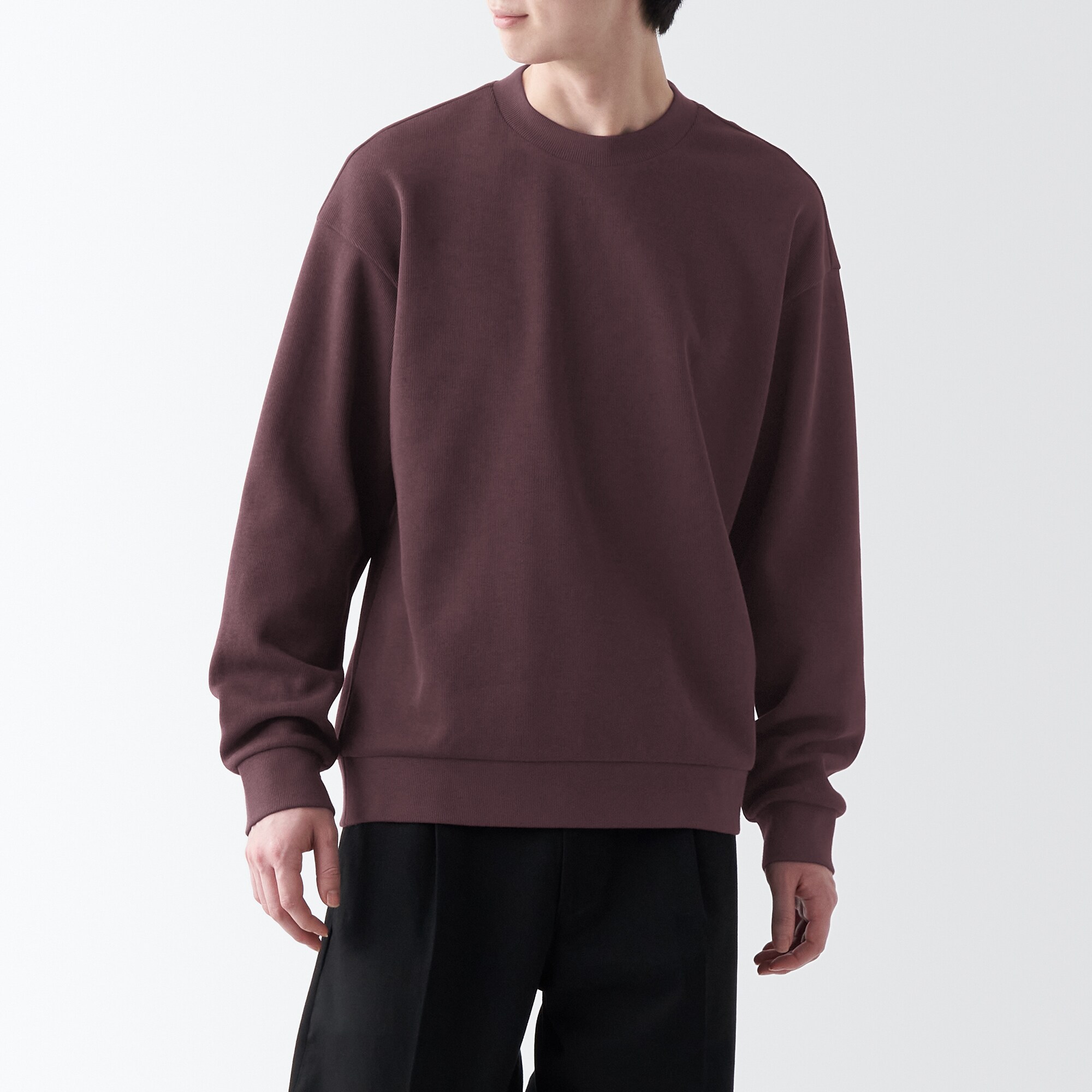 二重編みスウェットシャツ