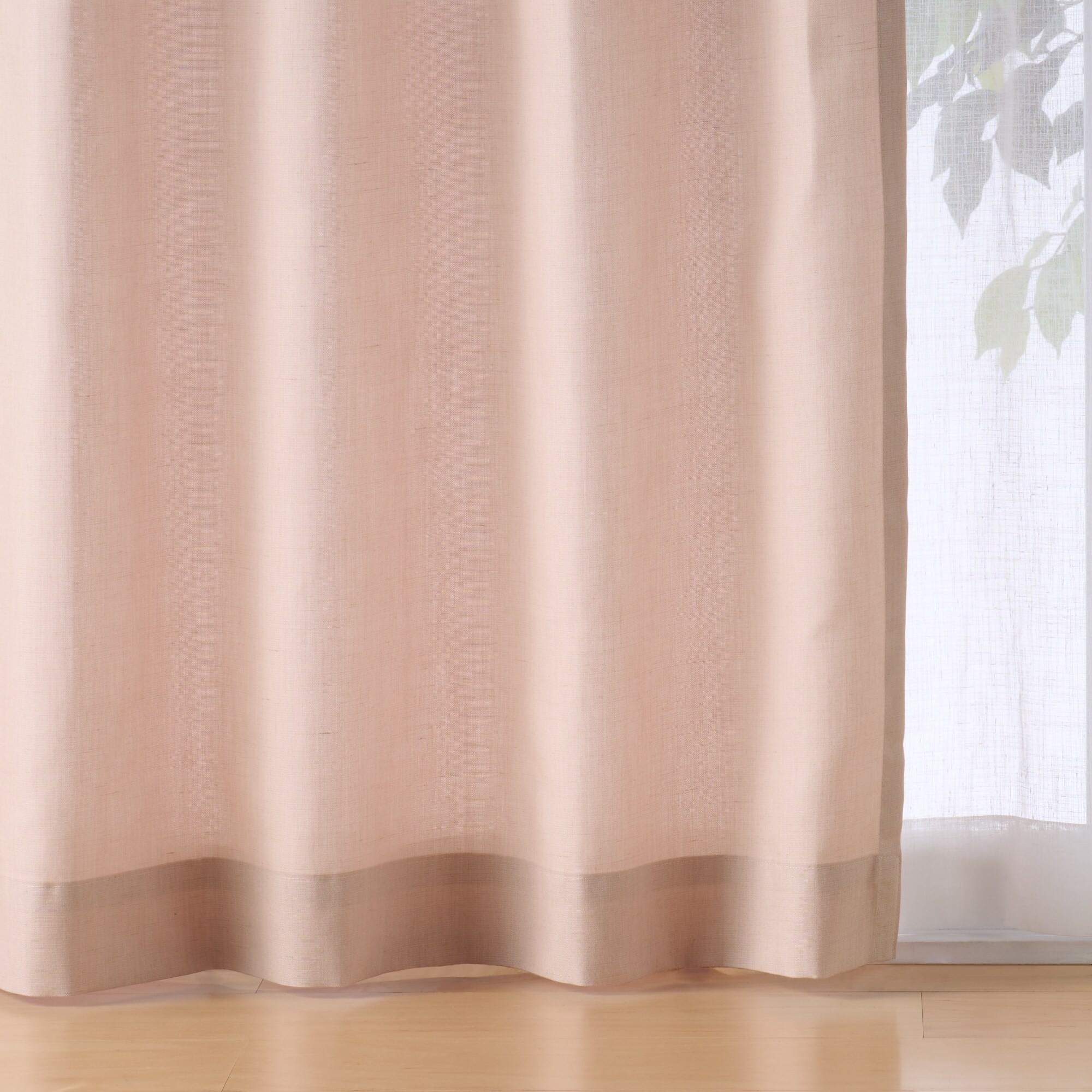 ポリエステル杢調平織（防炎）プレーンシェード用生地／ピンク