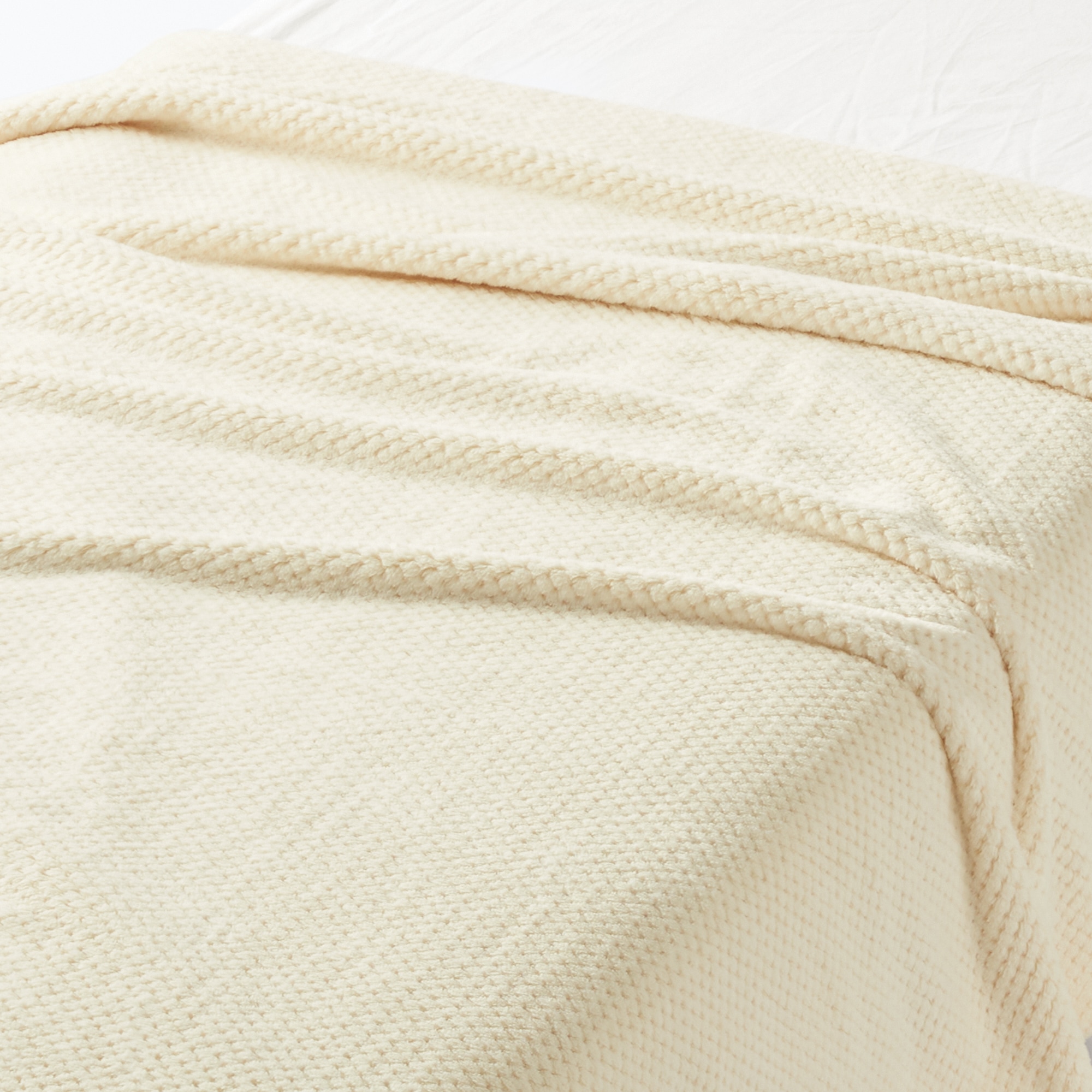 【あたたかさ４】鹿の子編みあたたかファイバー薄手毛布　Ｓ・Ｄ