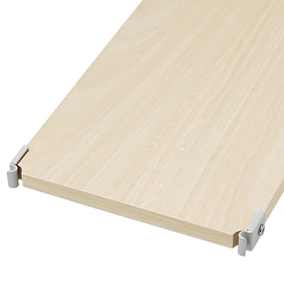 スチールユニットシェルフ・奥行２５ｃｍタイプ　追加用木製棚・グレー