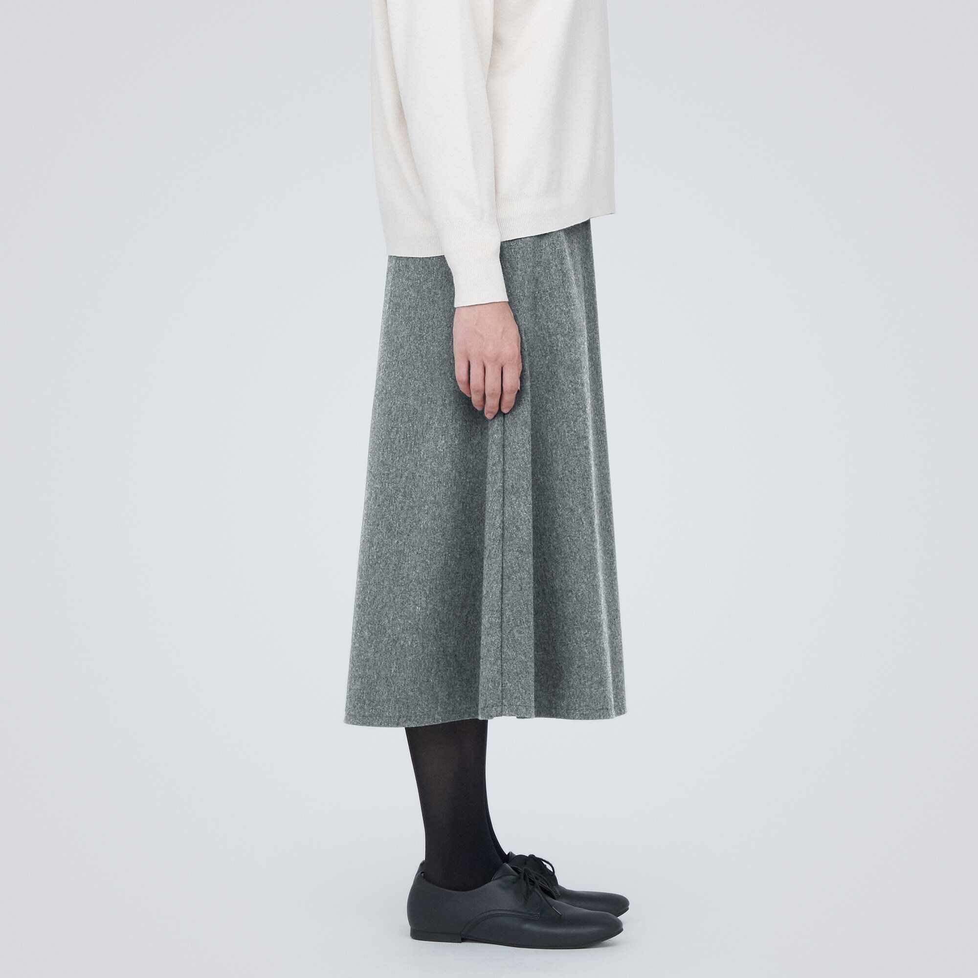 ストレッチ起毛フレアスカート