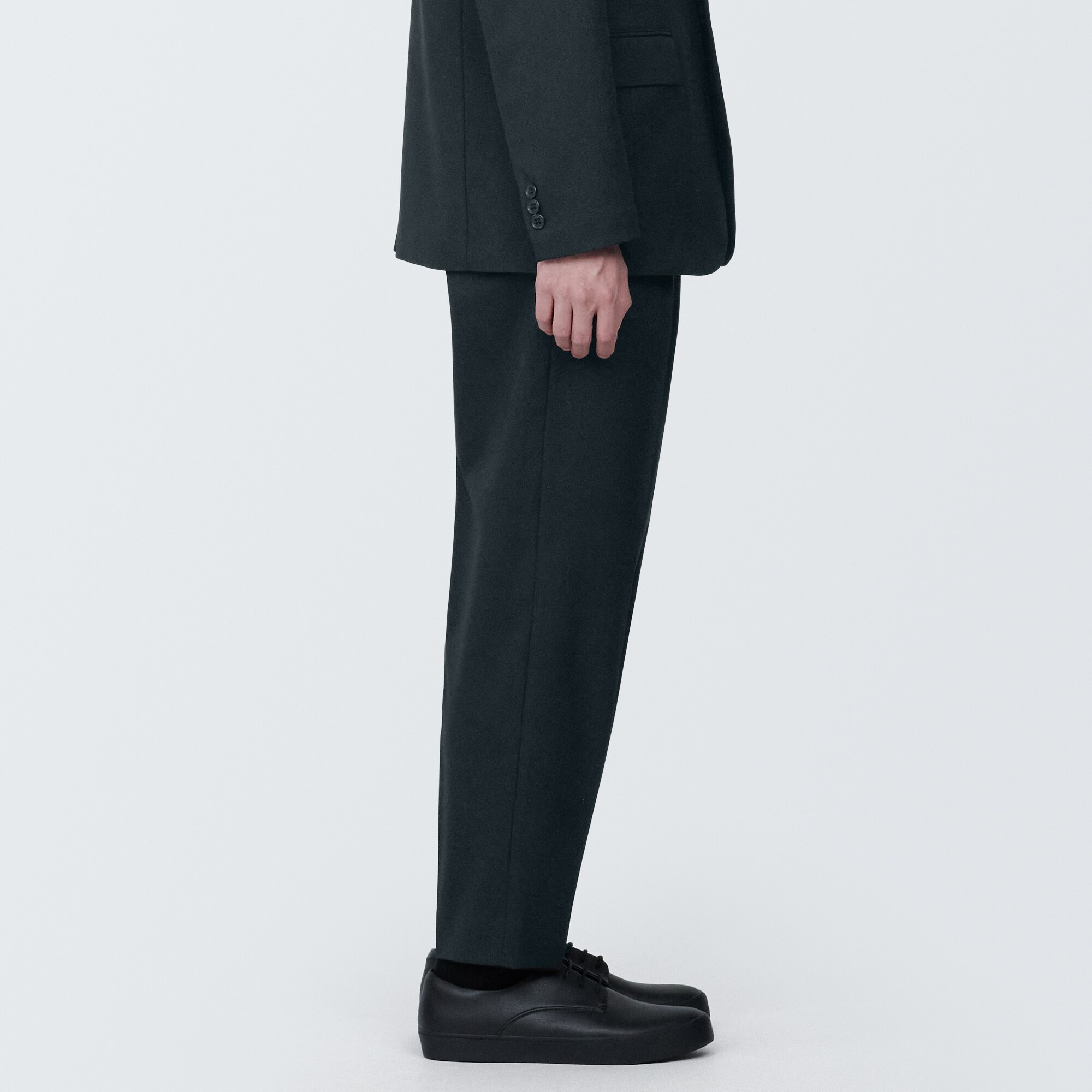 紳士　シワになりにくいストレッチワンタックパンツ