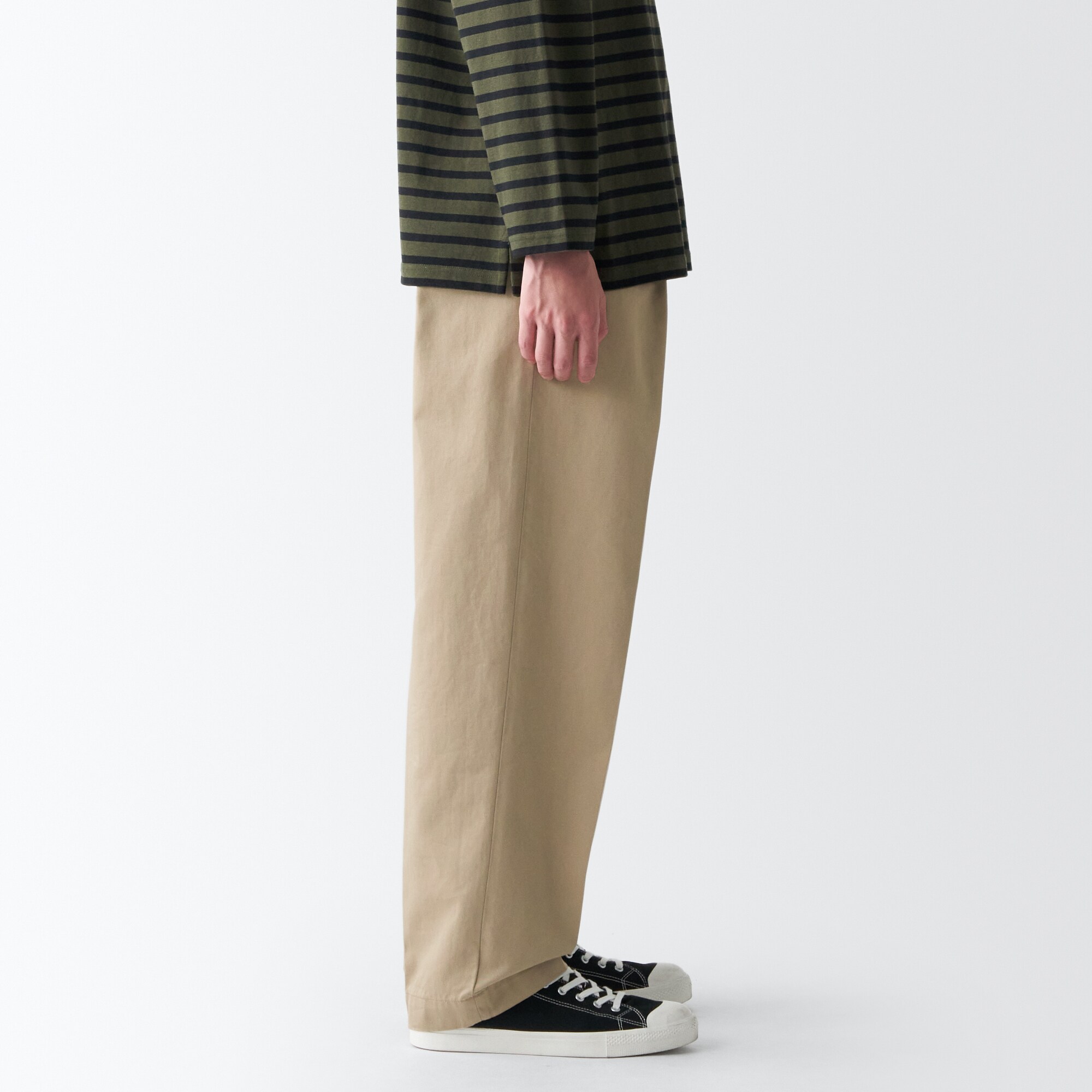 【ワイド】チノタックワイドパンツ