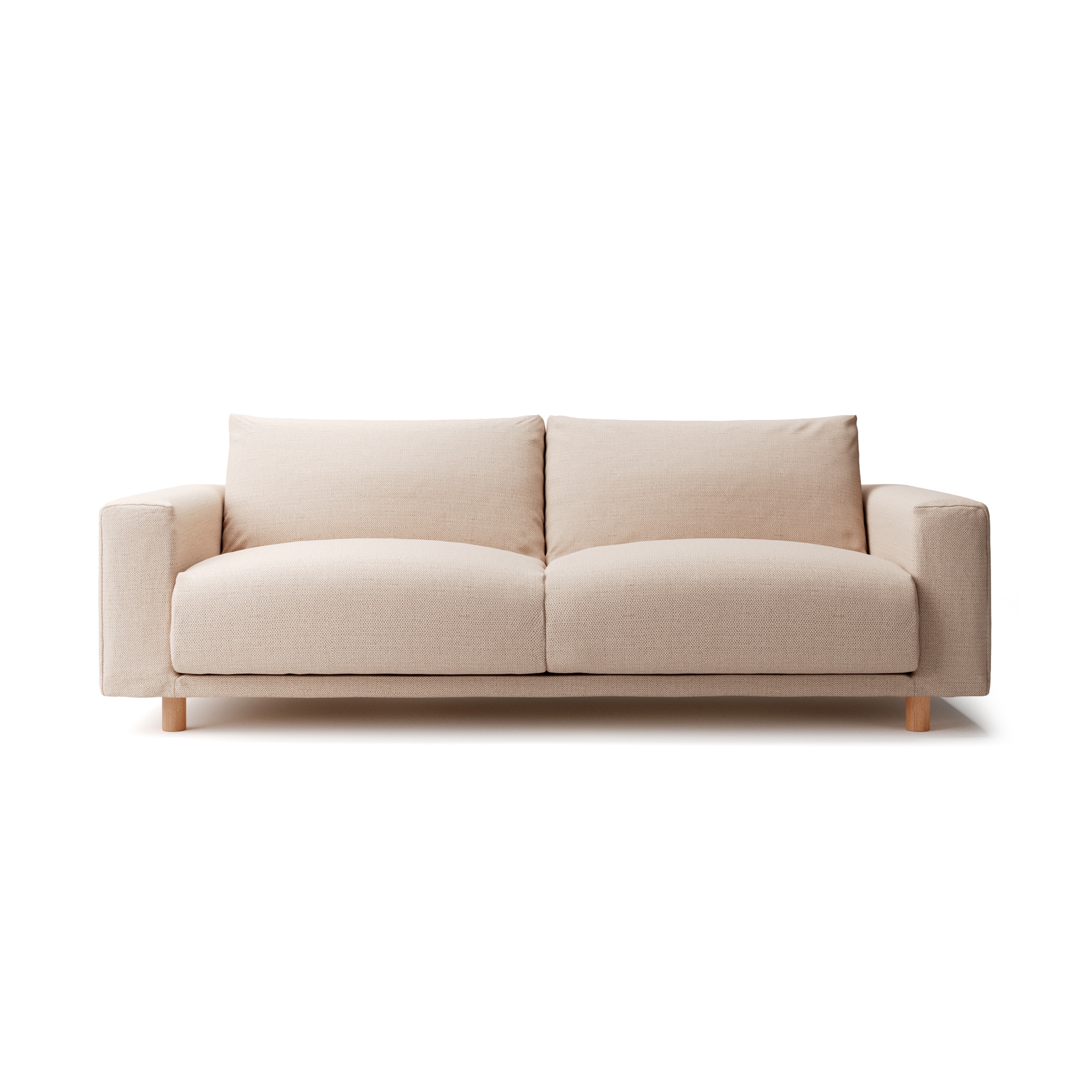 【カバー】綿ポリエステル変り織ソファ本体３シーターフェザーポケットコイル用カバー／ベージュ