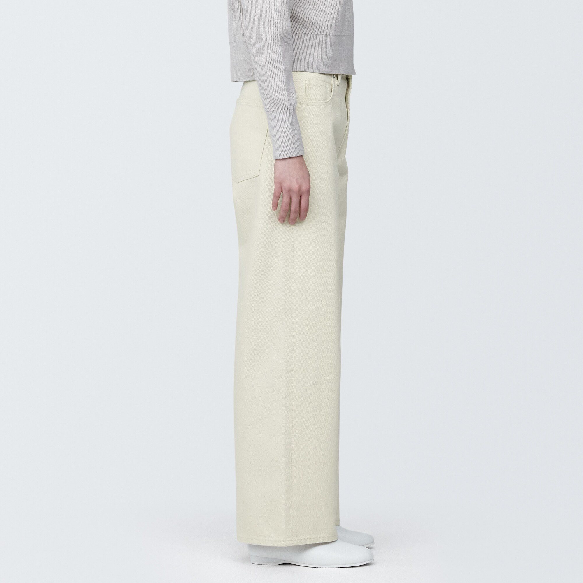 婦人　デニムワイドバギーパンツ（股下７２ｃｍ）