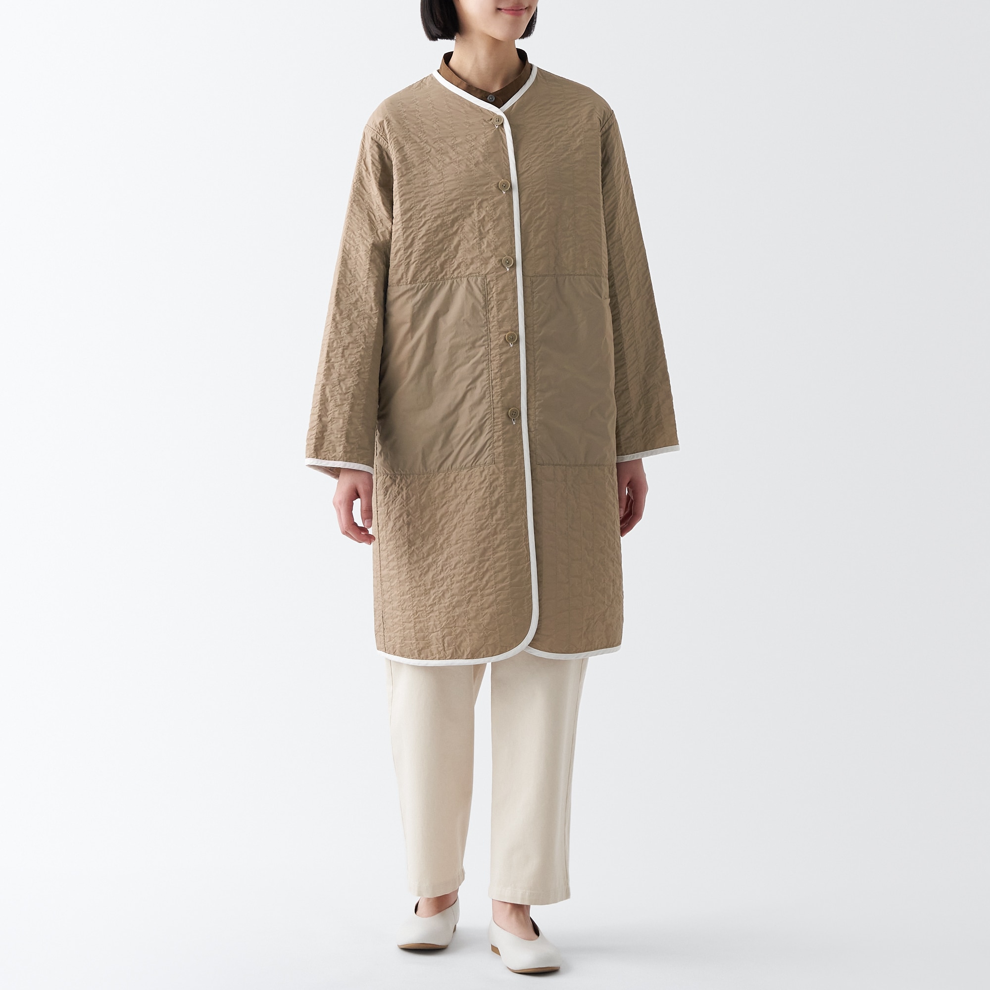 リバーシブルキルトコート