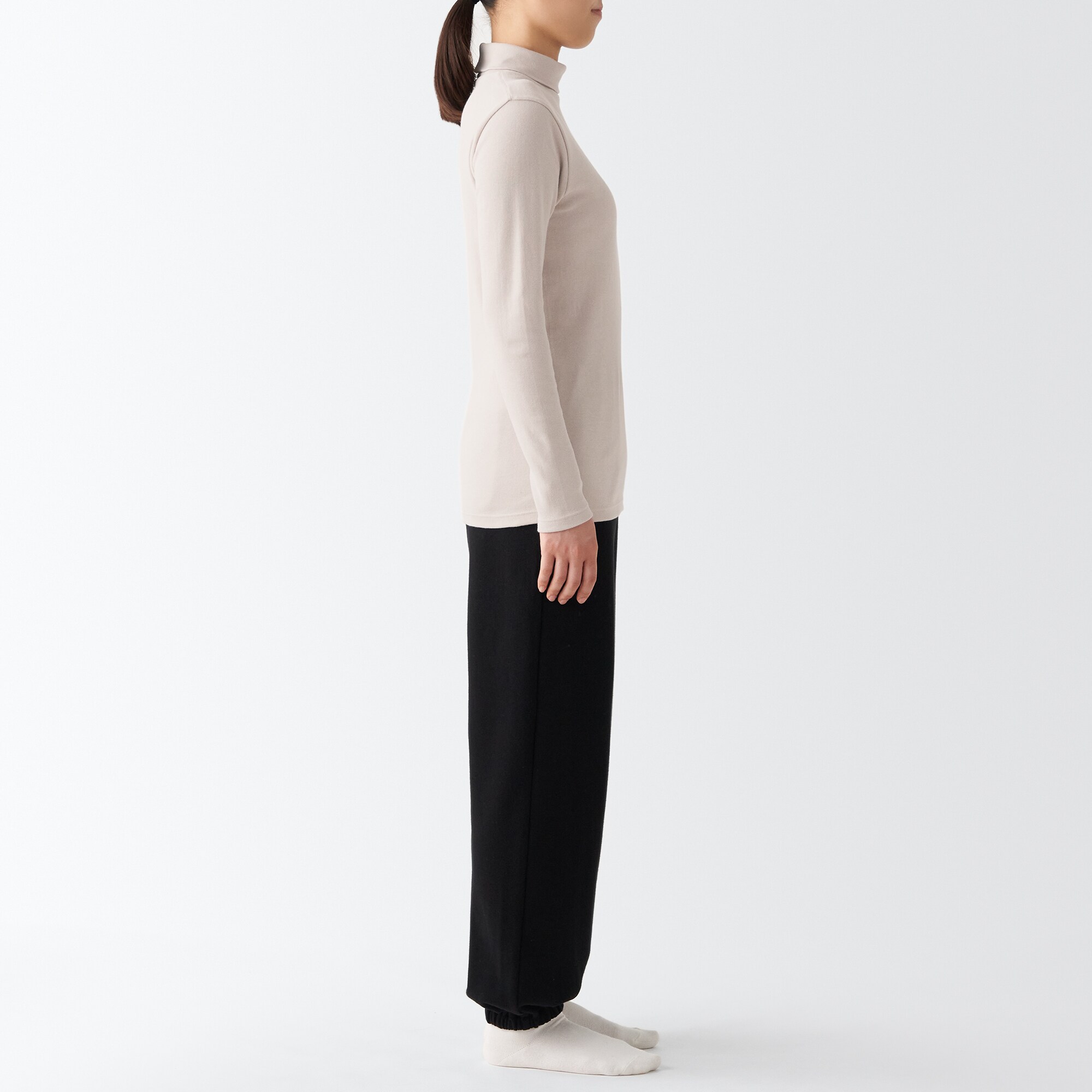 あったか綿　厚手　タートルネック長袖Ｔシャツ