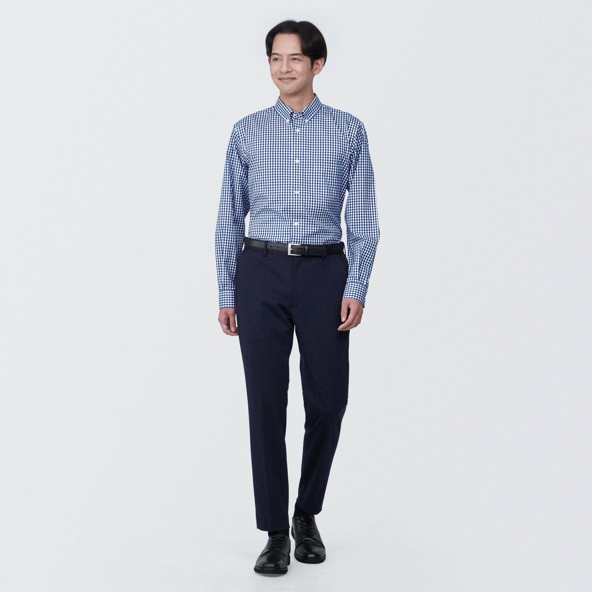 紳士　ノンアイロンボタンダウン長袖シャツ