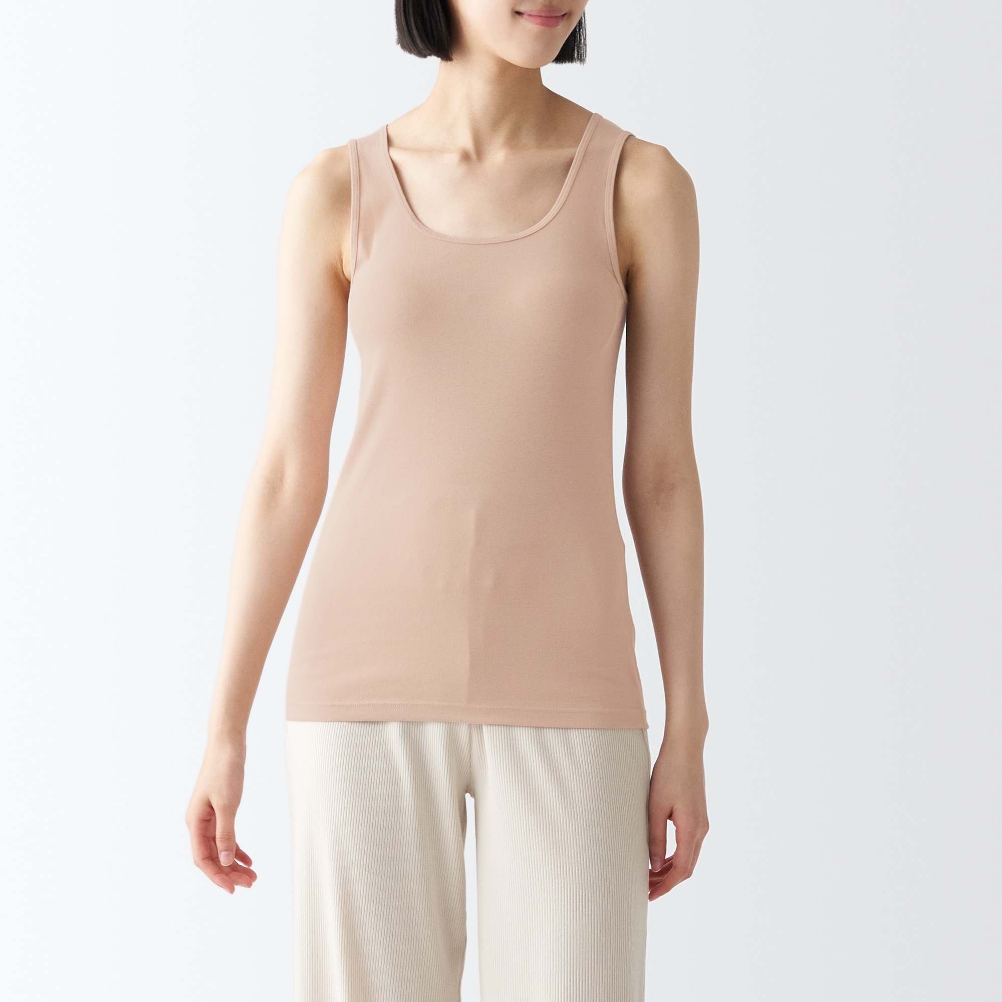さらっと綿　タンクトップ（汗取りパッドなし）