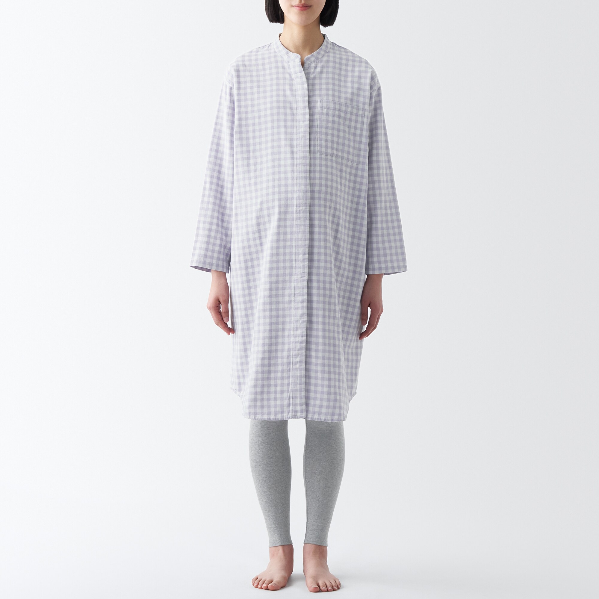 脇に縫い目のない　二重ガーゼパジャマ（マタニティ）