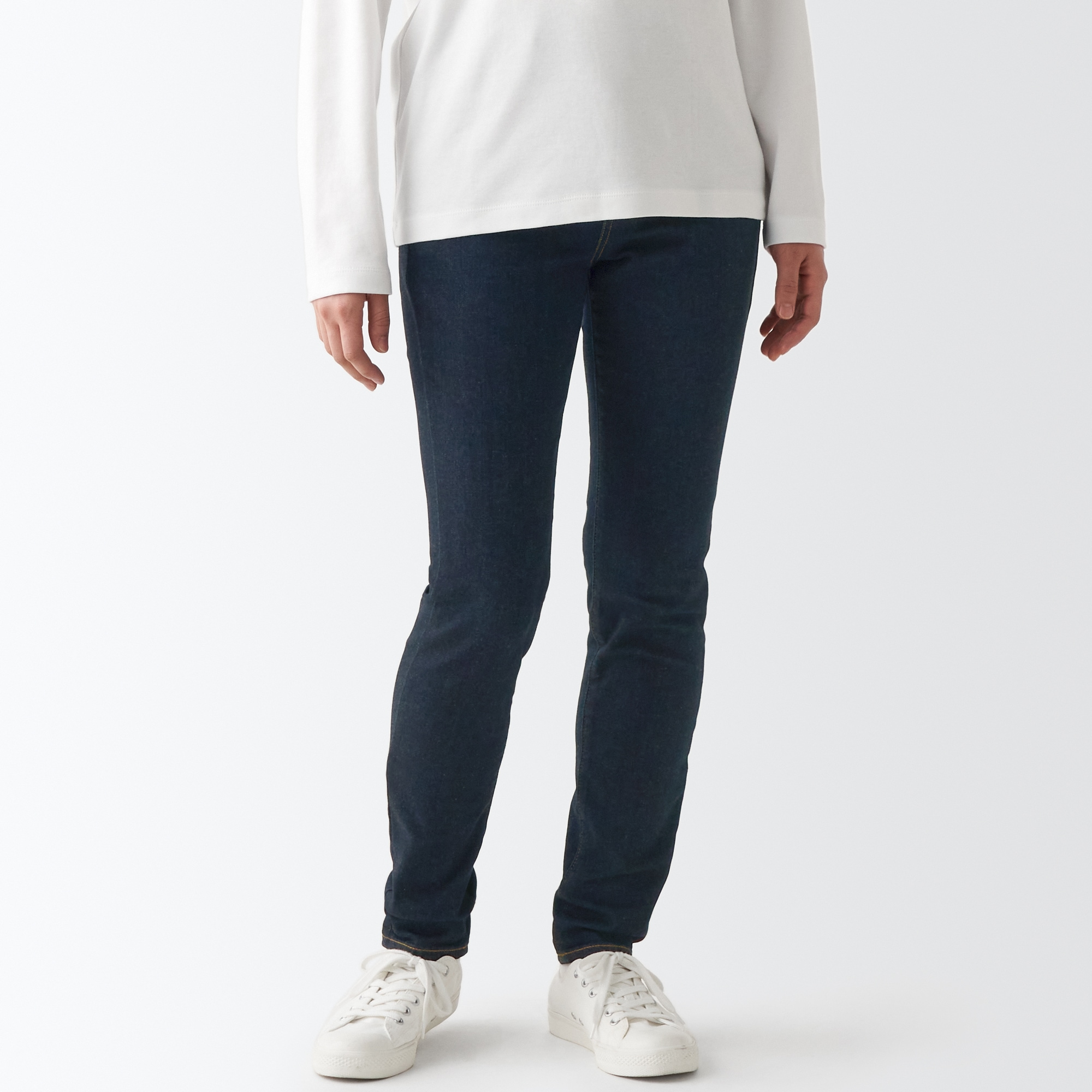 【スキニー】スーパーストレッチデニムスキニーパンツ（股下７５ｃｍ）ブルー